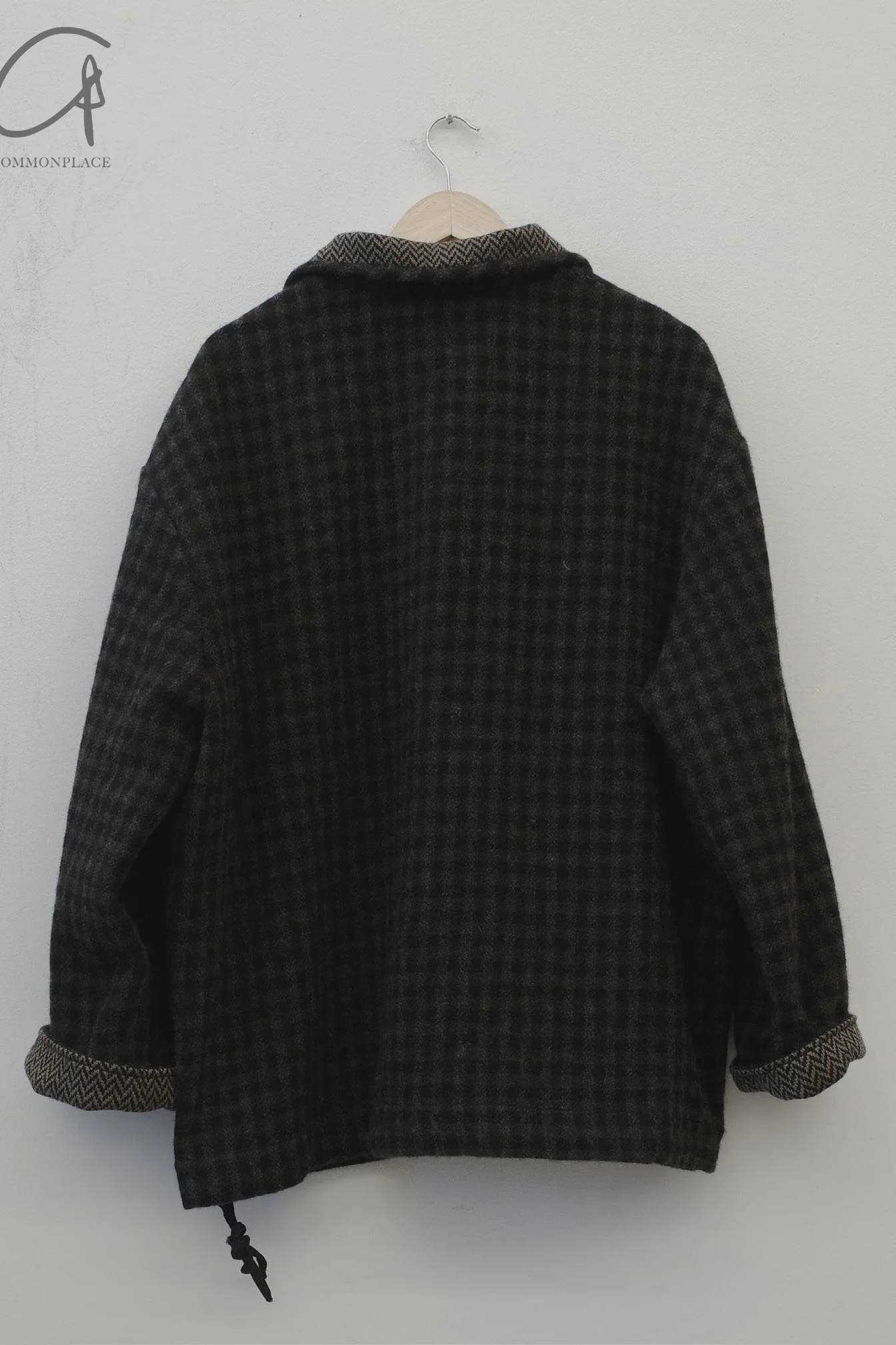 AVIVA JIFEI XUE 24 Autumn and Winter Pullover High Neck Fleece Top AJX-FW24-PHFT-CWC-MTGW Charcoal Plaid - Image 6
