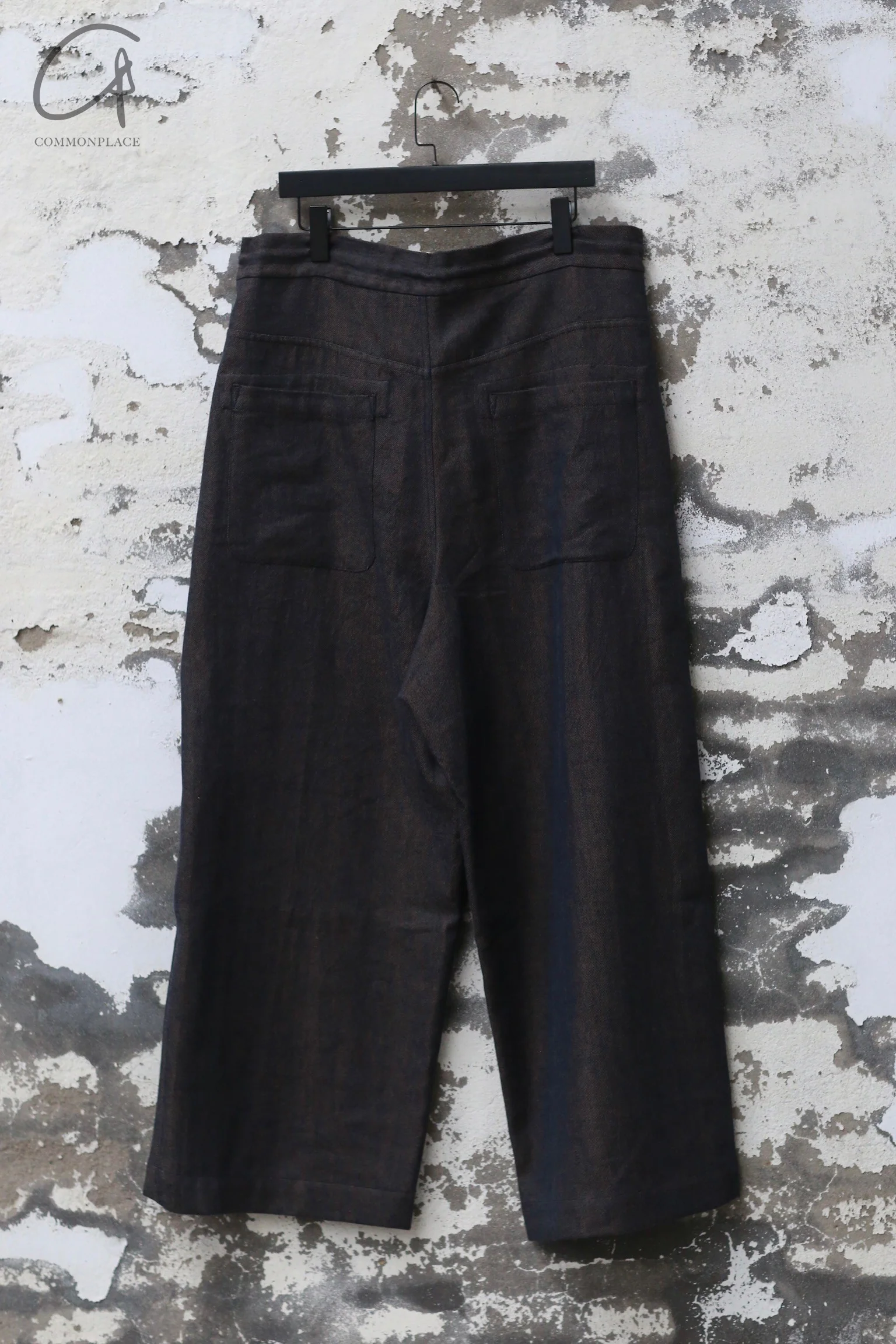AVIVA JIFEI XUE 24 Autumn and Winter Wool Linen Denim Casual Drawstring Pants AJX-FW24-RDP-WLD-NZ - Image 4