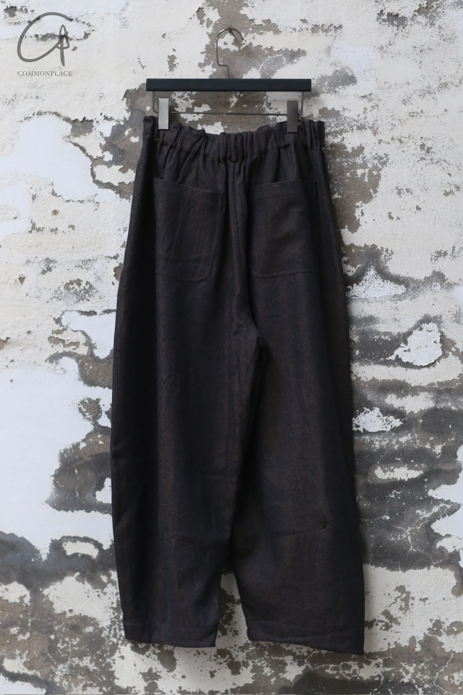 AVIVA JIFEI XUE 24 Autumn and Winter Wool Linen Plaid Cocoon Pants AJX-FW24-CP-WLD-NZ Denim FW24-CP-KWLC - Image 4
