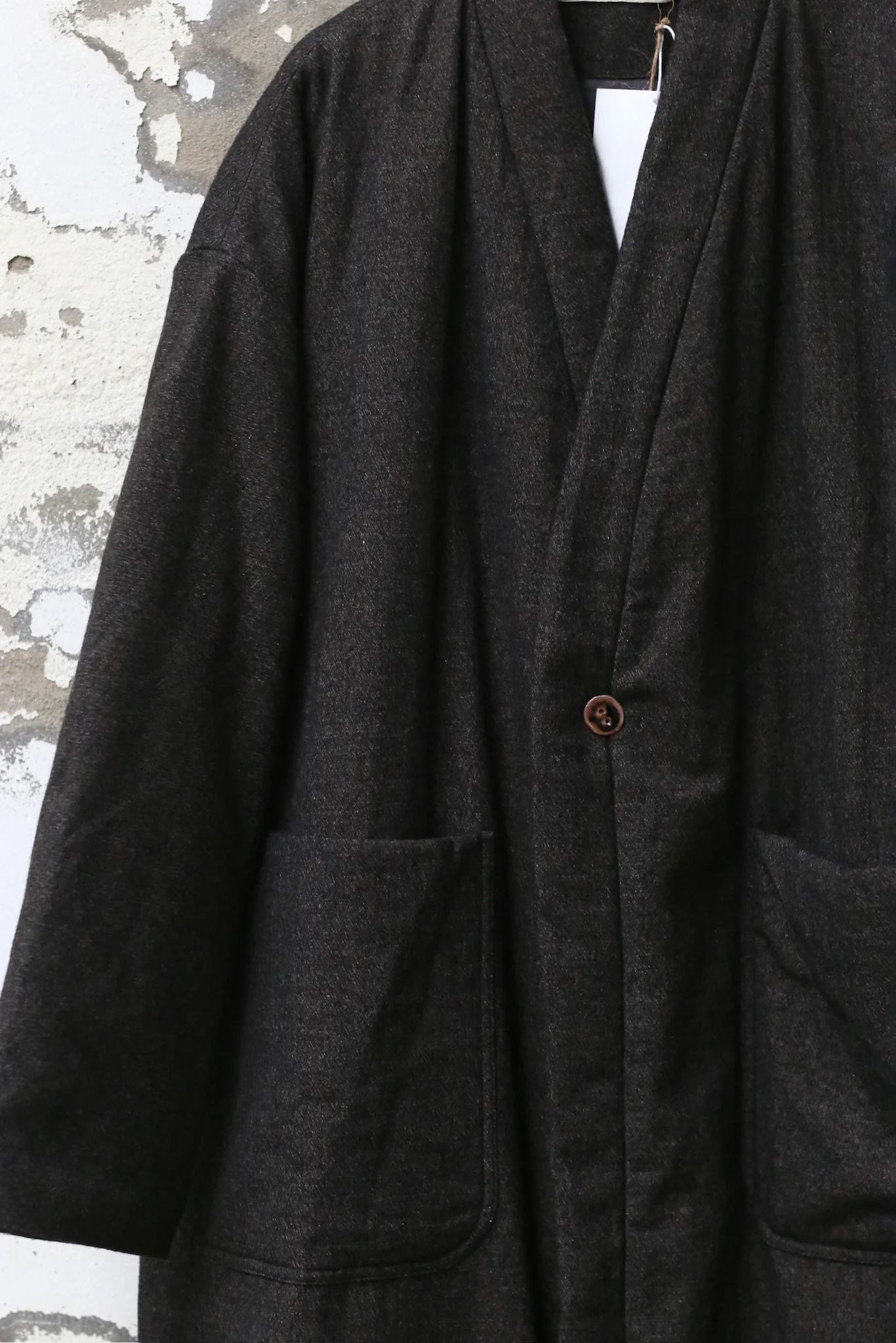 AVIVA JIFEI XUE 25 Autumn/Winter Long Kimono Jacket AJX-FW25-LKJ-CWYLT-Charcoal - Image 2