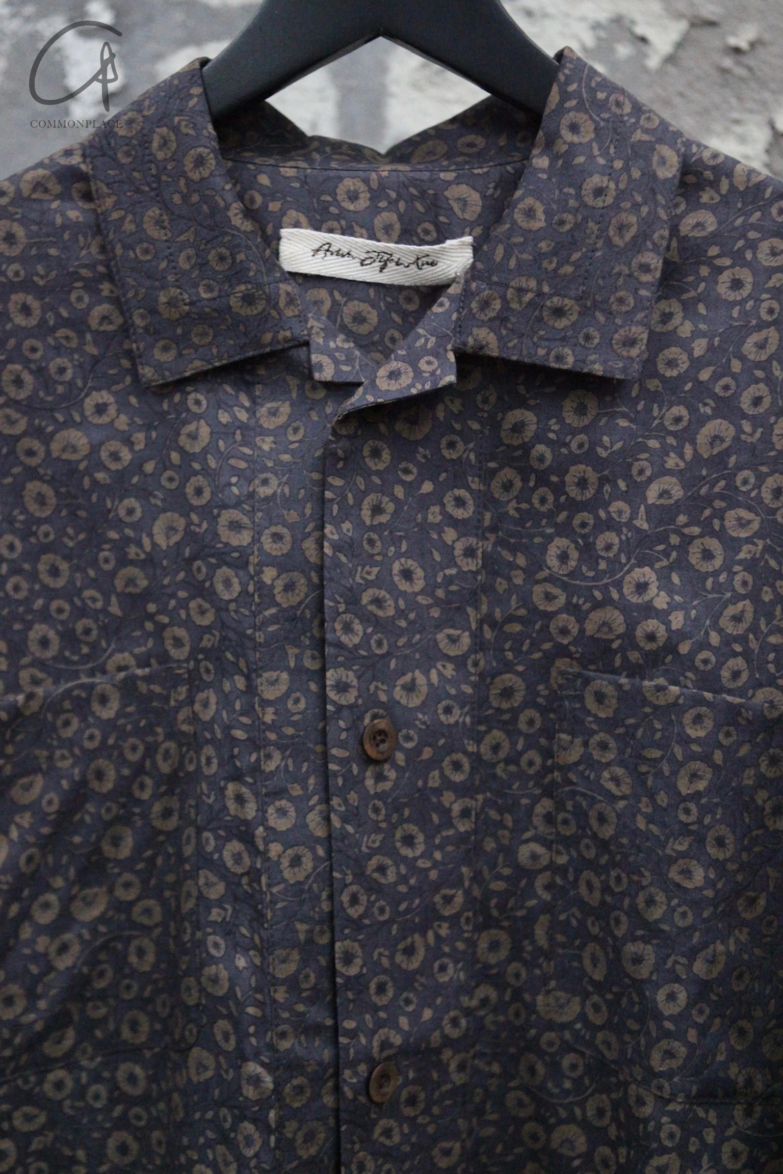 AVIVA JIFEI XUE 25 Spring/Summer Boxy Shirt AJX-SS25-BS-IPP-MMDBH Ink Peony Print - Image 2