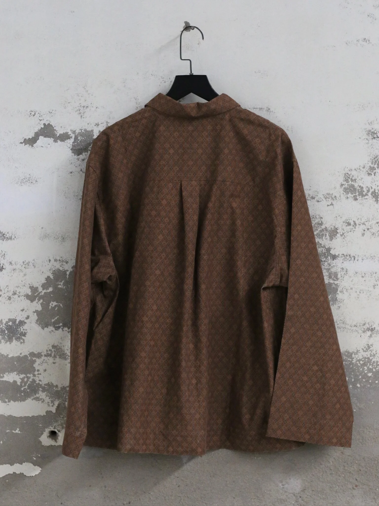 Aviva Jifei Xue 26SS Shirt AJX-SS26-BS-BMHAP-ZHLX Brown Mix Herat Argyle Print - Image 4