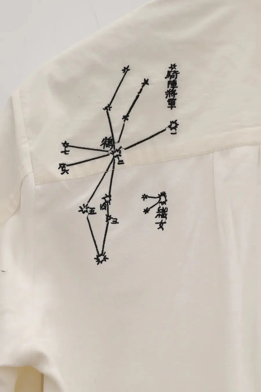 AVIVA JIFEI XUE Ancient Constellation Embroidered Patchwork White Shirt S22-ELSS - Image 20