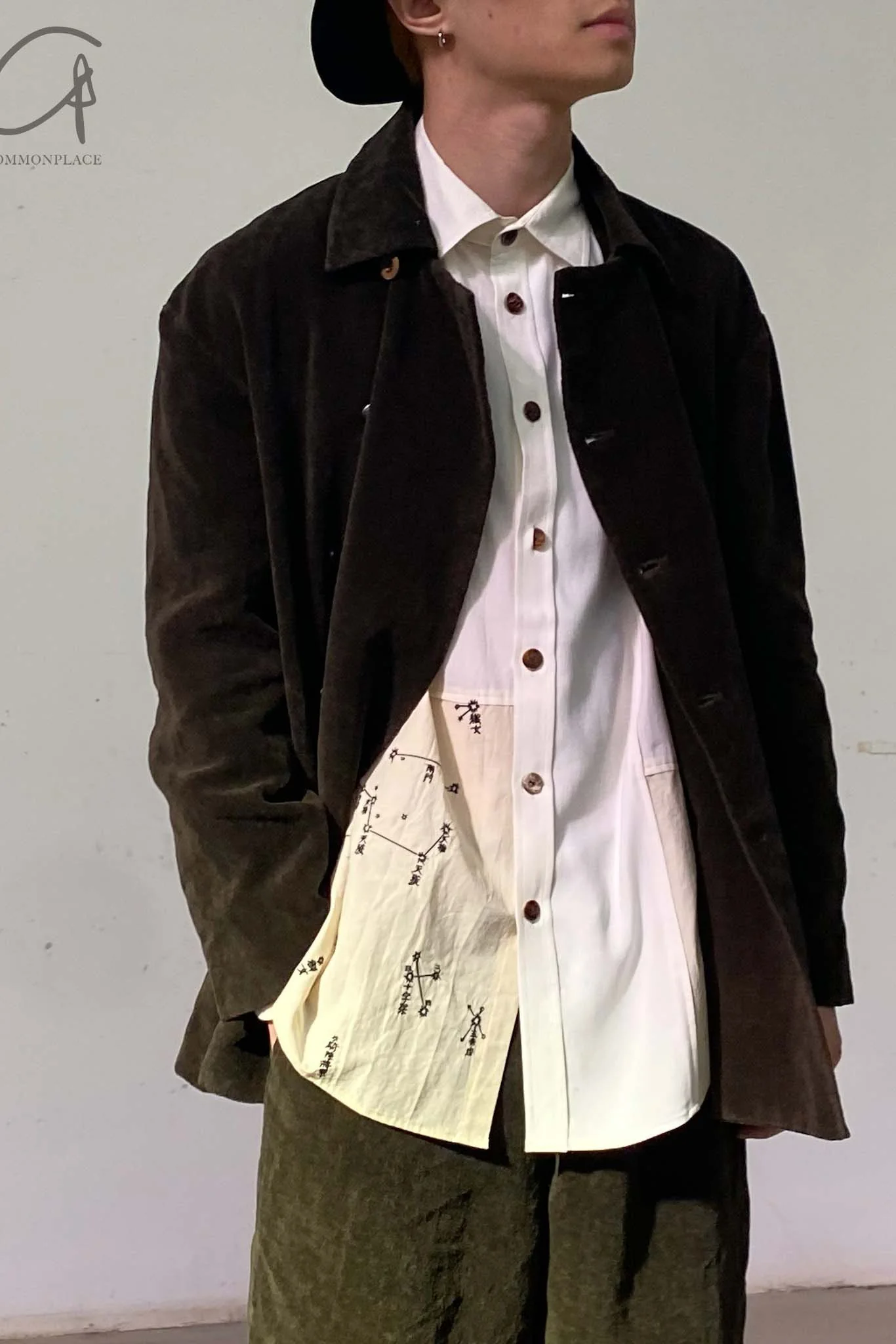 AVIVA JIFEI XUE Ancient Constellation Embroidered Patchwork White Shirt S22-ELSS - Image 35
