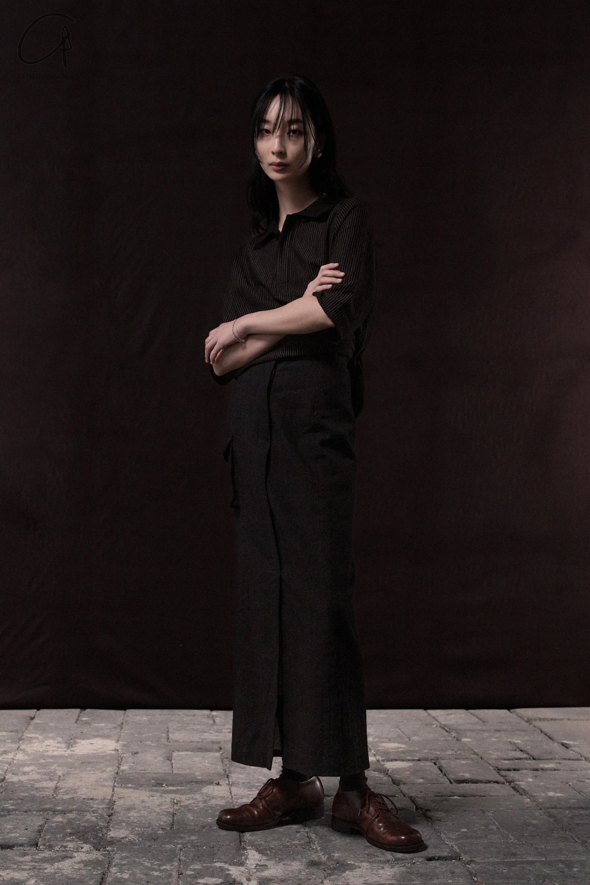 Aviva Jifei Xue oversized short-sleeved POLO shirt SS23-OSSP-Stp - Image 23