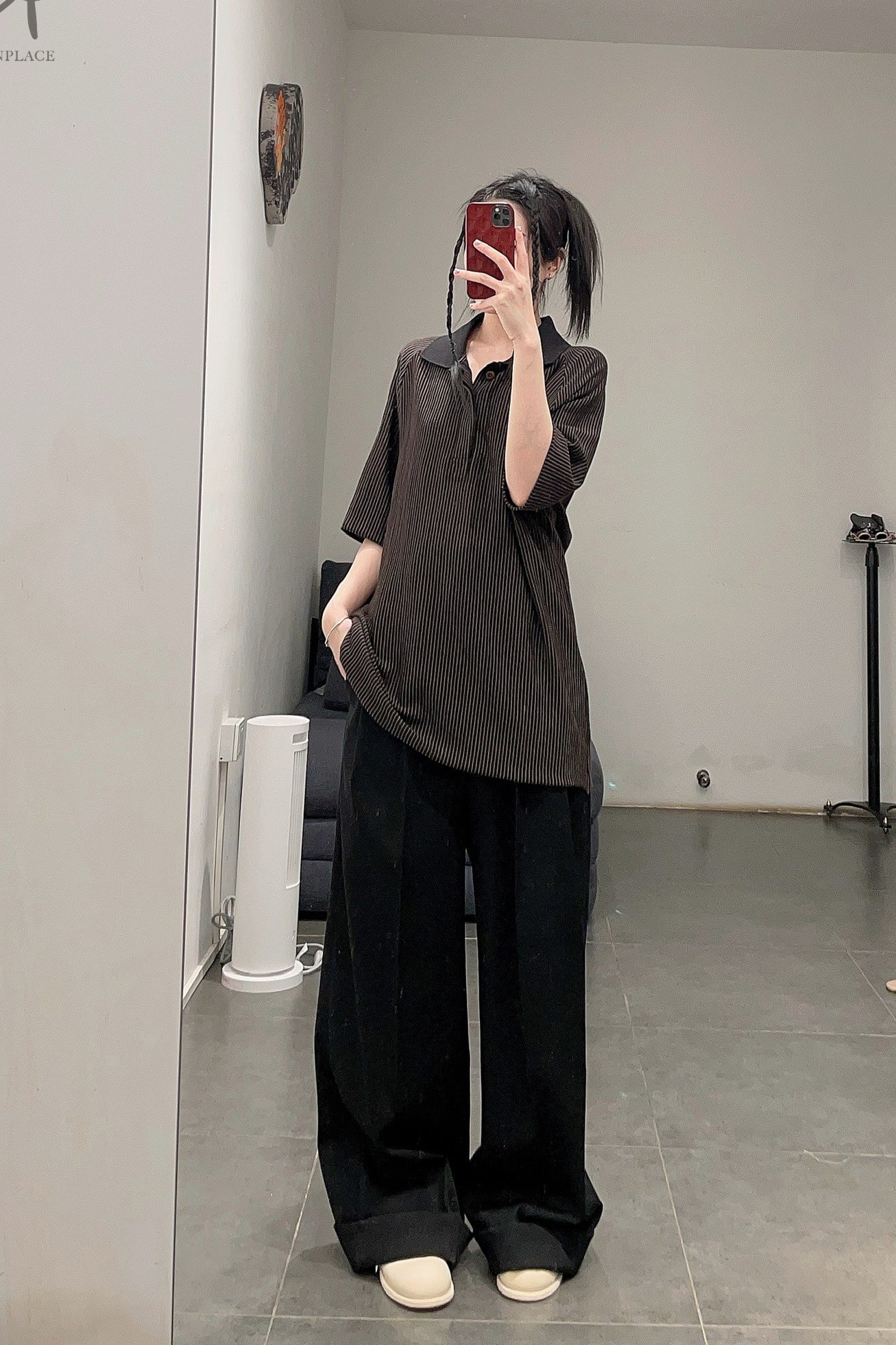 Aviva Jifei Xue oversized short-sleeved POLO shirt SS23-OSSP-Stp - Image 29