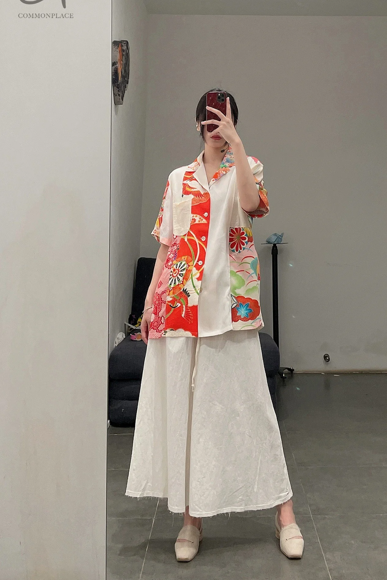 AVIVA JIFEI XUE red and white stitching short-sleeved shirt S22-KPSS PAJX1 3 - Image 16