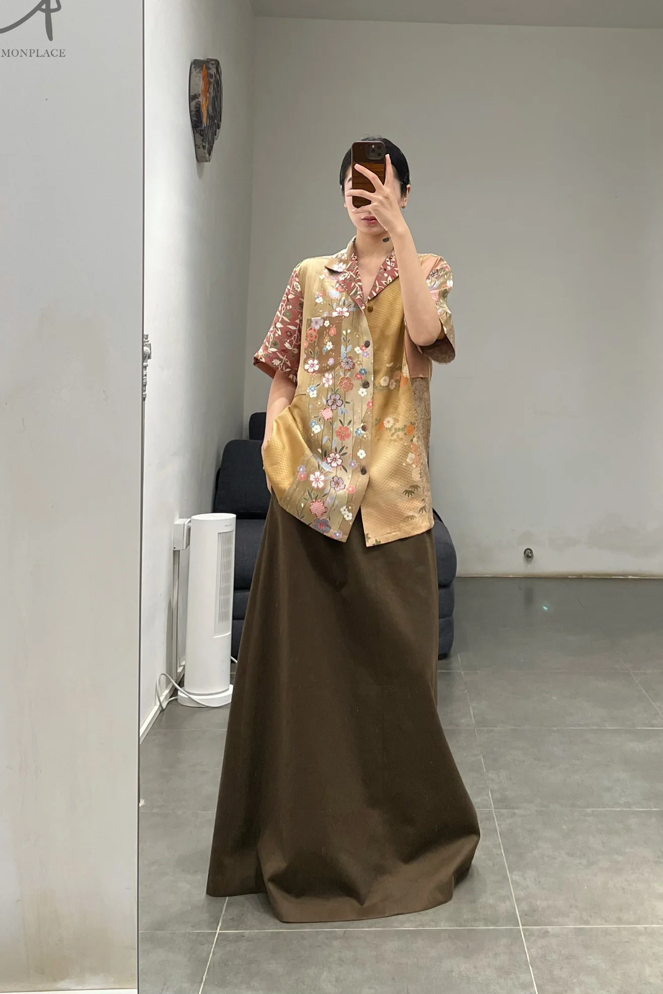AVIVA JIFEI XUE Retro Kimono Patch Short Sleeve Shirt CO-KPSS-BR (9) PAJX1 - Image 19