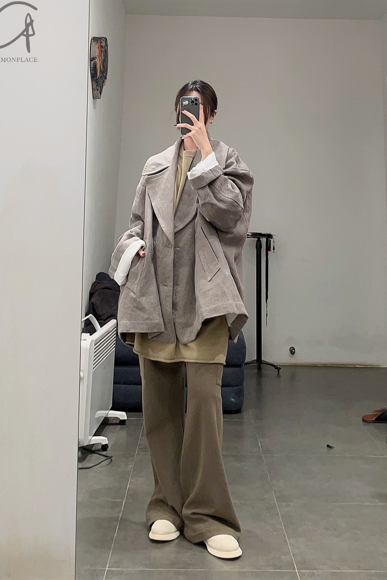 AVIVA JIFEI XUE side pocket flared pants FW22-SPFP-GRY - Image 37