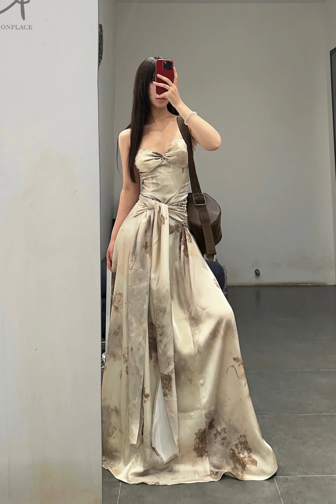 AVIVA JIFEI XUE X Tagliovivo 24 autumn and winter shoulder crossbody bucket bag craftsman AJX-BAGUETTE-ZONG brown - Image 8