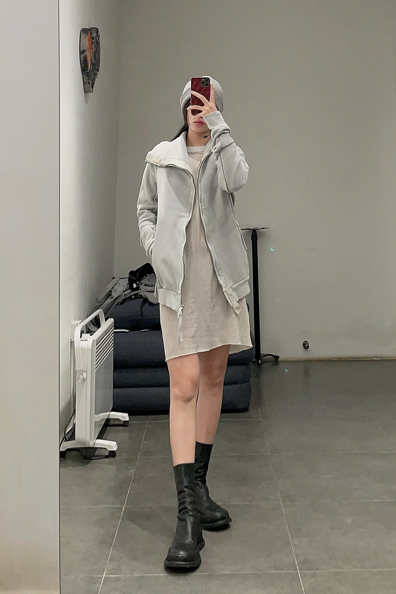 AW22 ZIPPER2 FTT00008 Hooded Jacket Light Gray ZIPPER2 FTT00008 Light Gray 1 - Image 16