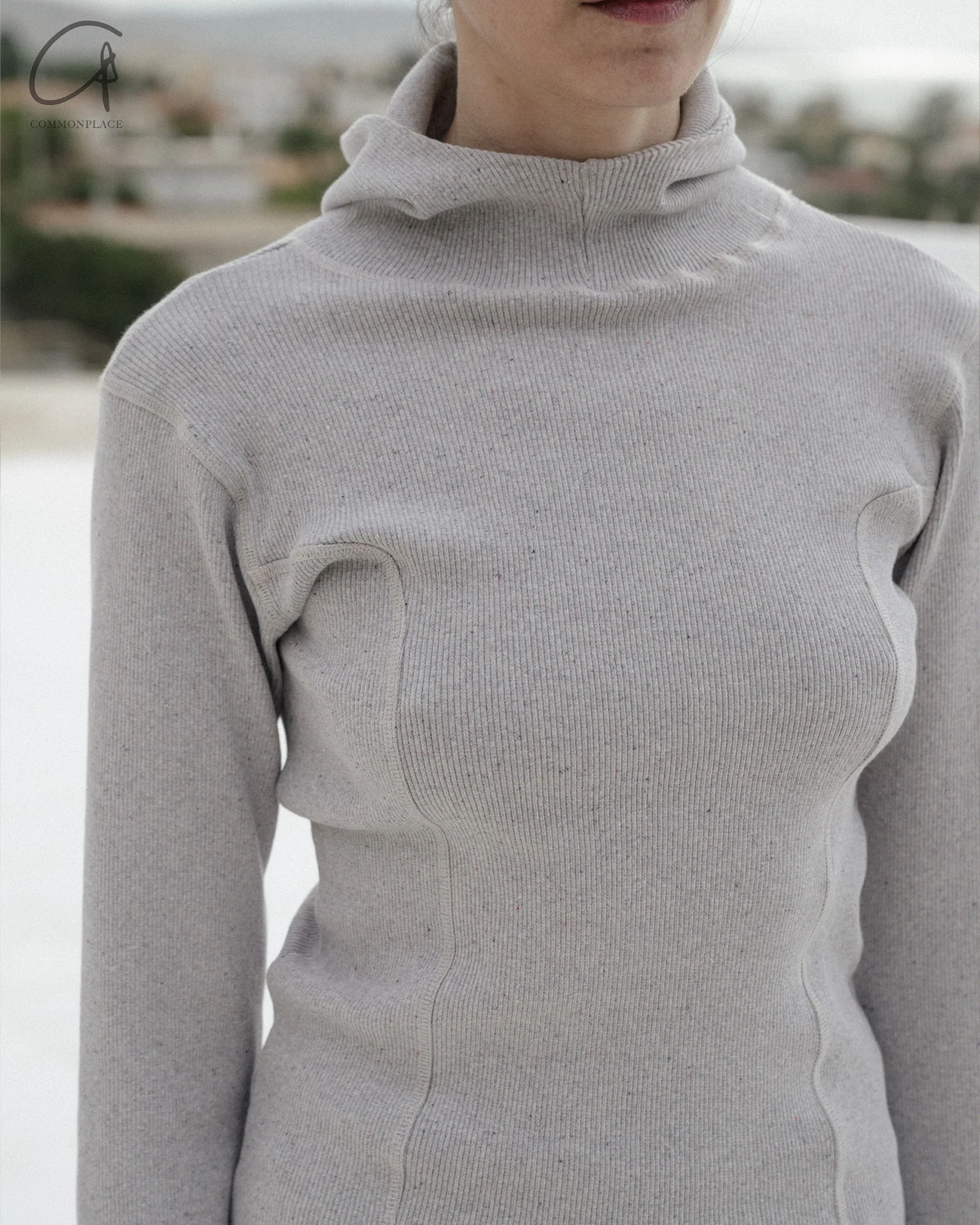 BASERANGE 24 Autumn/Winter Hanifa Hoodie Portugal BAS-TOHH-RC-WI24-HH Mixed Grey - Image 12