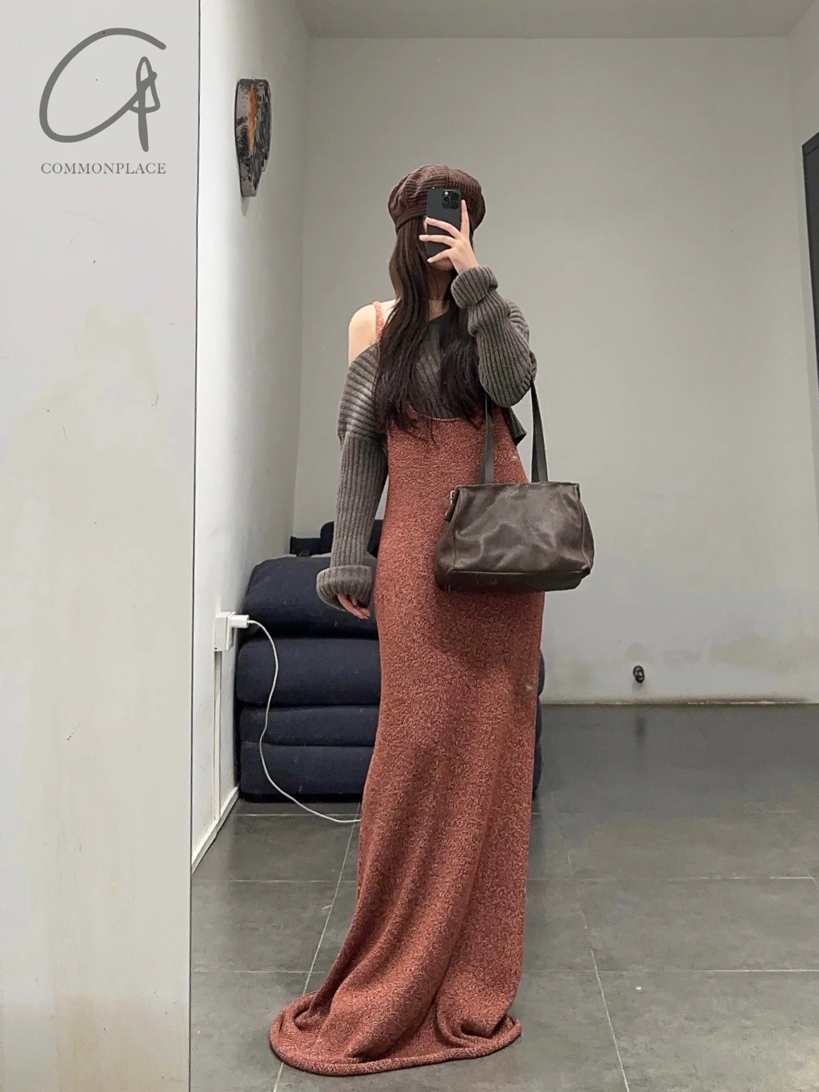 BASERANGE 24 Autumn/Winter Serra Dress Portugal BAS-KNSED-CO-AU24-XIUHUN Rust Mix - Image 15