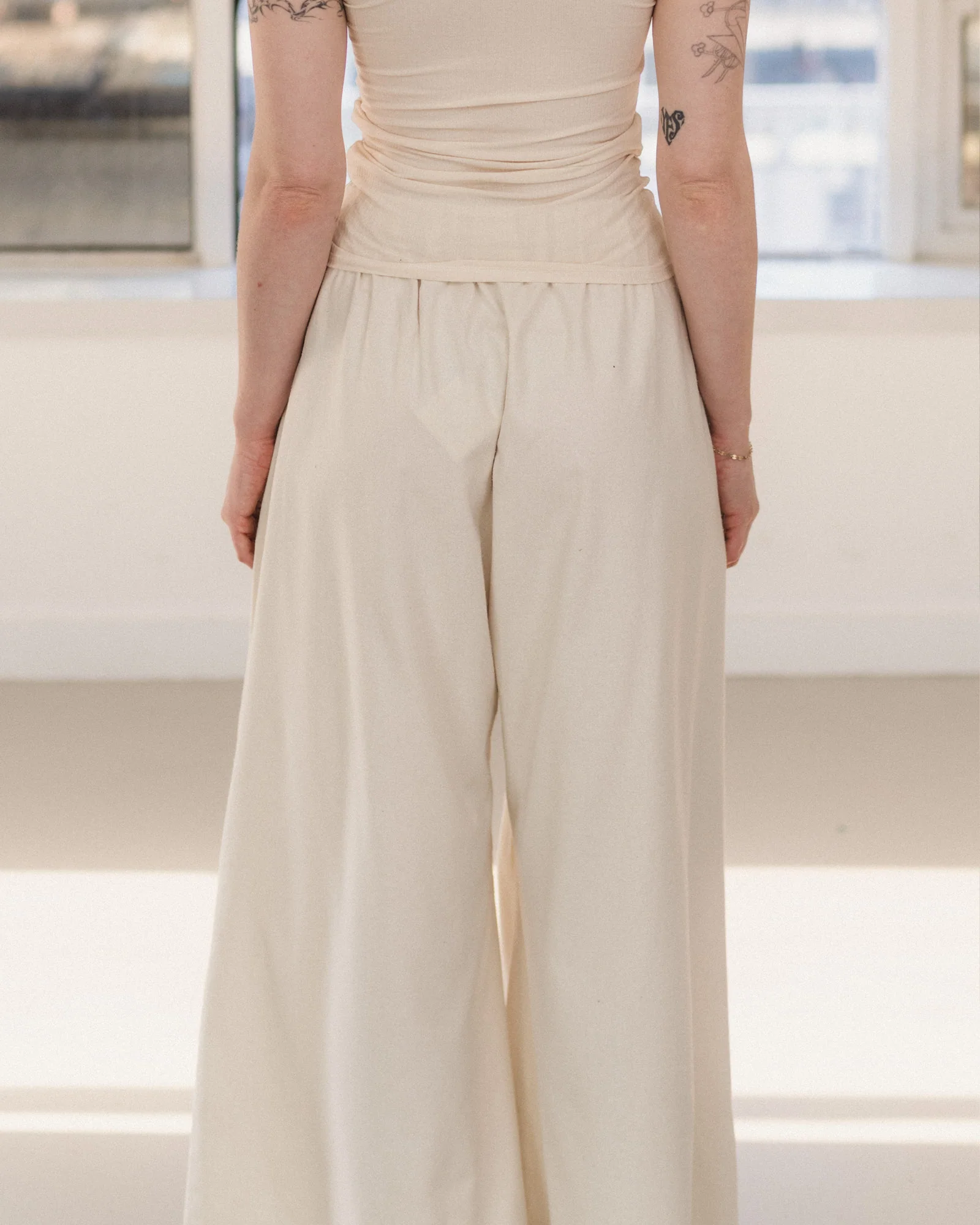 BASERANGE 25 Autumn/Winter AVI wide-leg casual pants BAS-PAAV-WS-AU25-UNDYED - Image 8