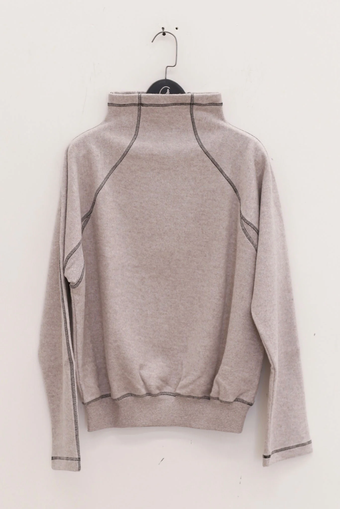 BASERANGE 25 Autumn/Winter FOLD Turtleneck Sweater France BAS-PUFOT-RCF-AU25-Grey Melange