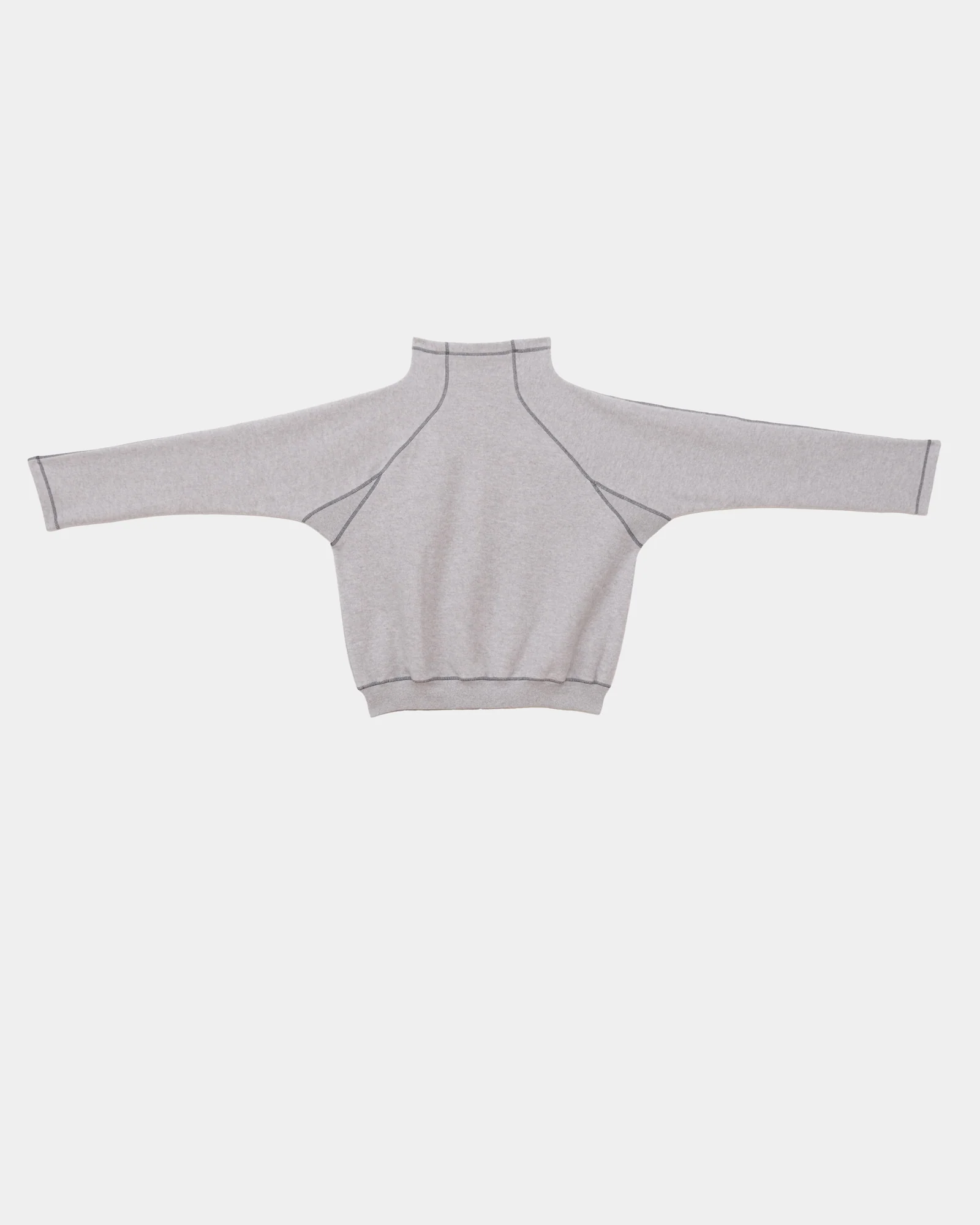 BASERANGE 25 Autumn/Winter FOLD Turtleneck Sweater France BAS-PUFOT-RCF-AU25-Grey Melange - Image 5