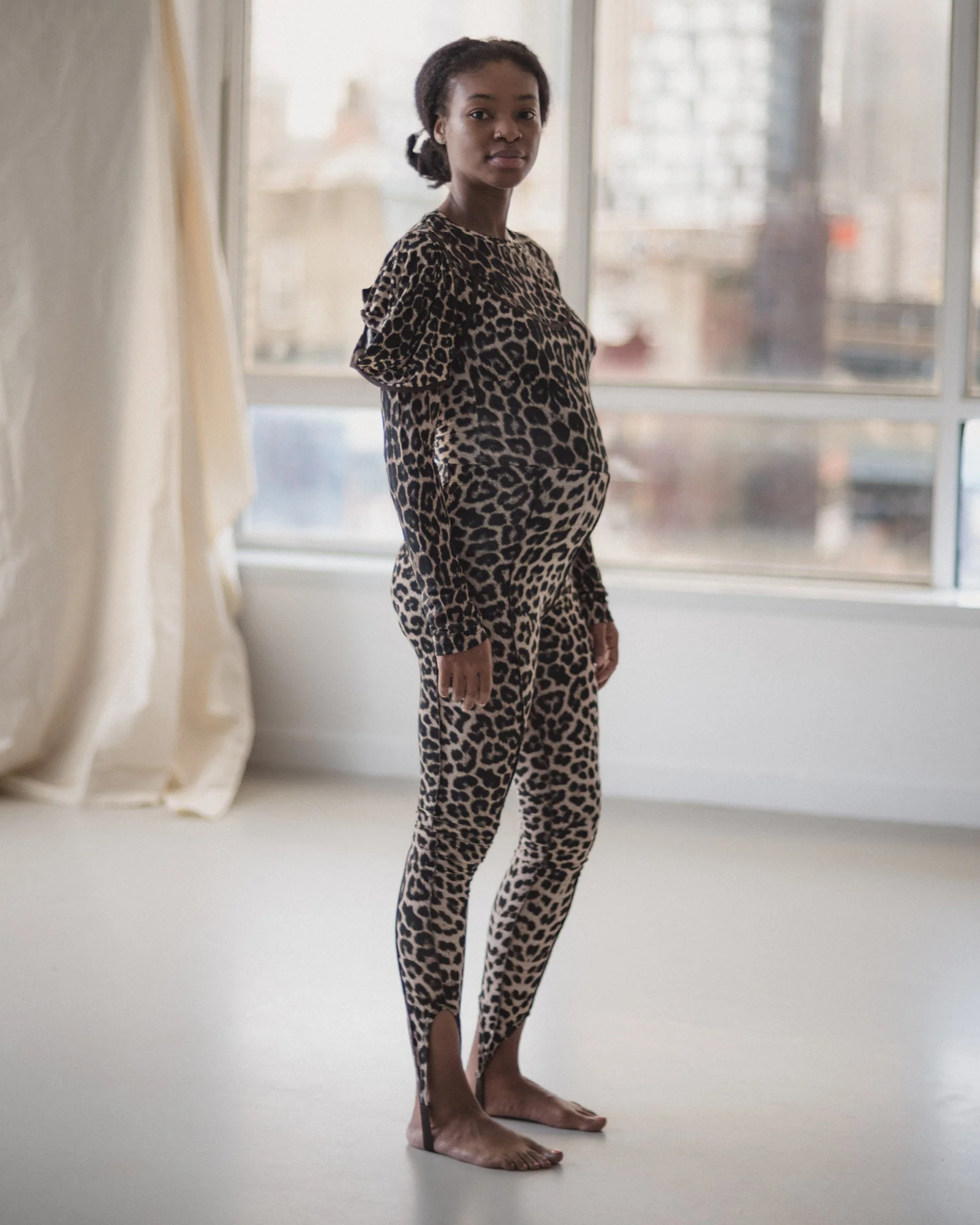 BASERANGE 25 Autumn/Winter SYNC Skinny Stirrup Casual Pants BAS-PASL-CI-AU25-LEOPARD - Image 12