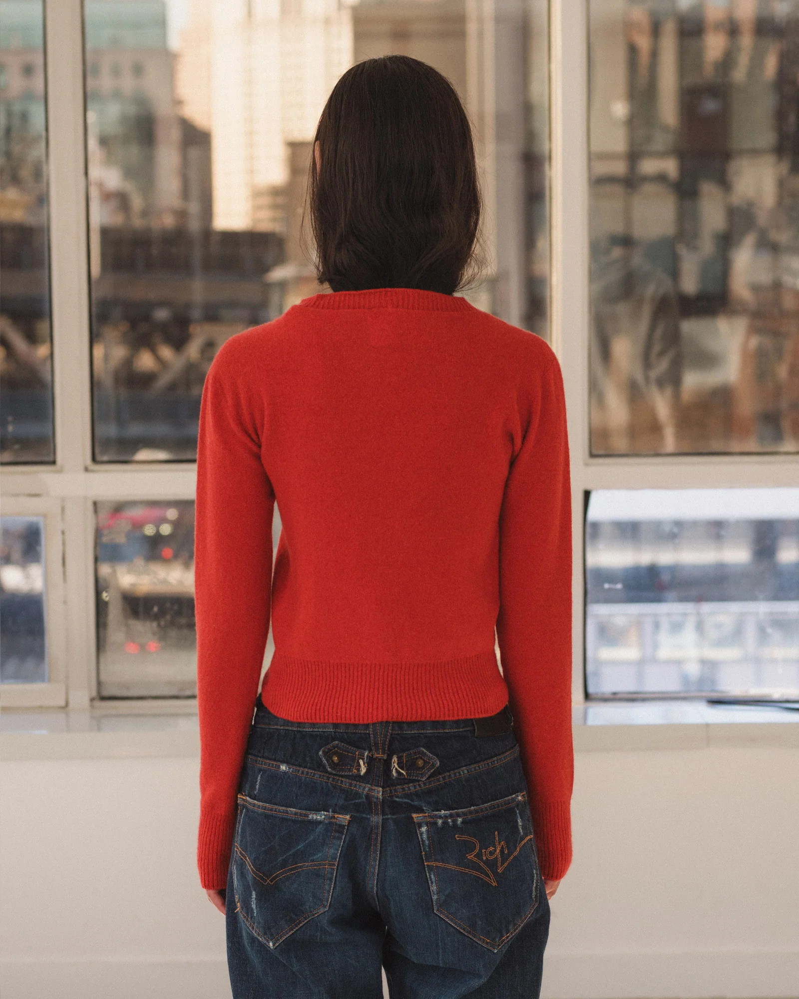 BASERANGE 25 Autumn/Winter TIER CARDIGAN Animal Print Knit Cardigan France BAS-PUTC-RC-AU25-MELOGRANO RED - Image 9