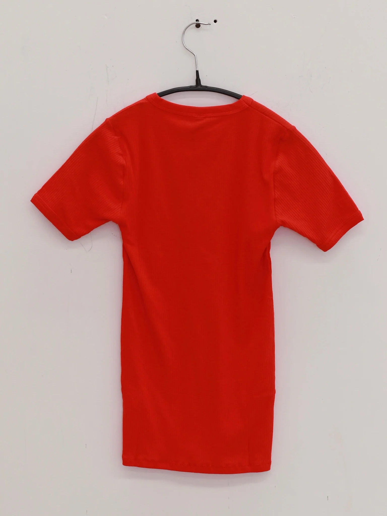 BASERANGE 25 Early Spring French Organic Cotton Hollow Heart Short Sleeve T-shirt BAS-TOHS-RB-SP25-MY RED (TOHS TTHTS) - Image 6