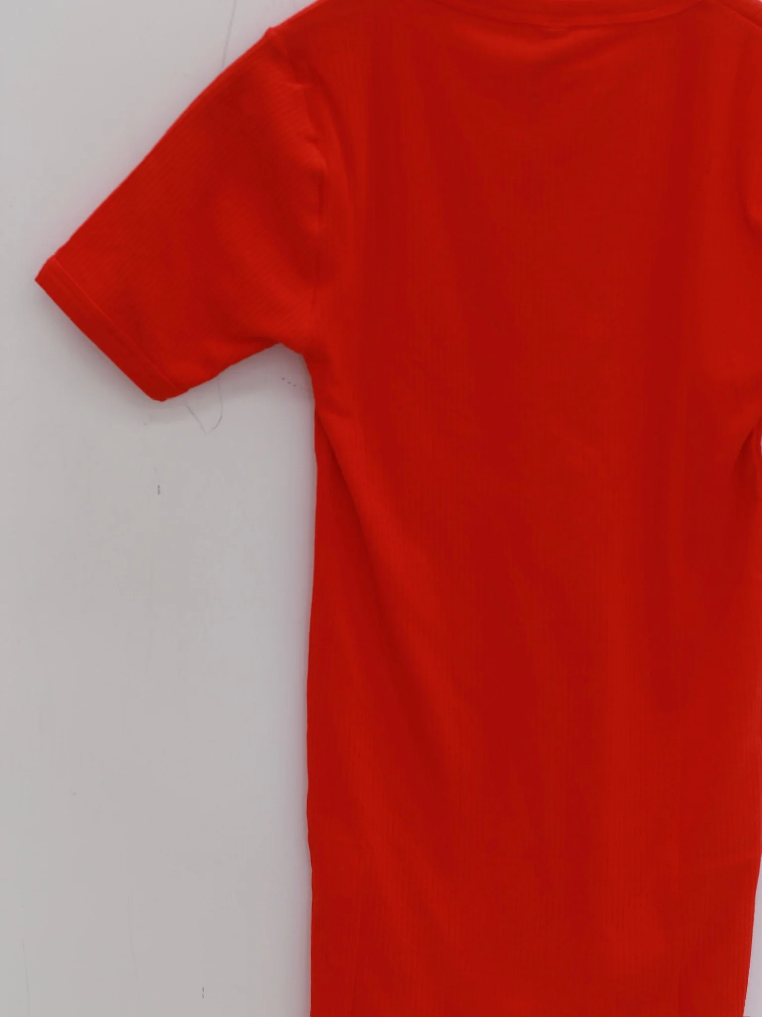 BASERANGE 25 Early Spring French Organic Cotton Hollow Heart Short Sleeve T-shirt BAS-TOHS-RB-SP25-MY RED (TOHS TTHTS) - Image 8