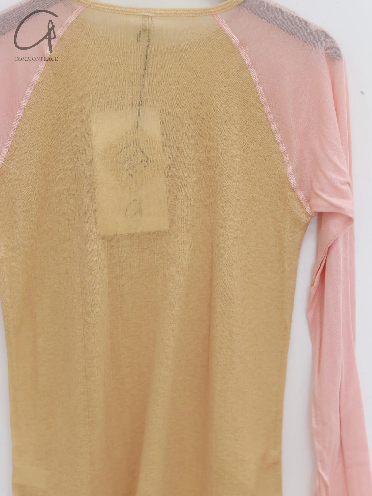BASERANGE 25 Early Spring GENE Long Sleeve T-Shirt BAS-TOGNL-LW-SP25-HF HEN YELLOW/BUIO PINK - Image 3