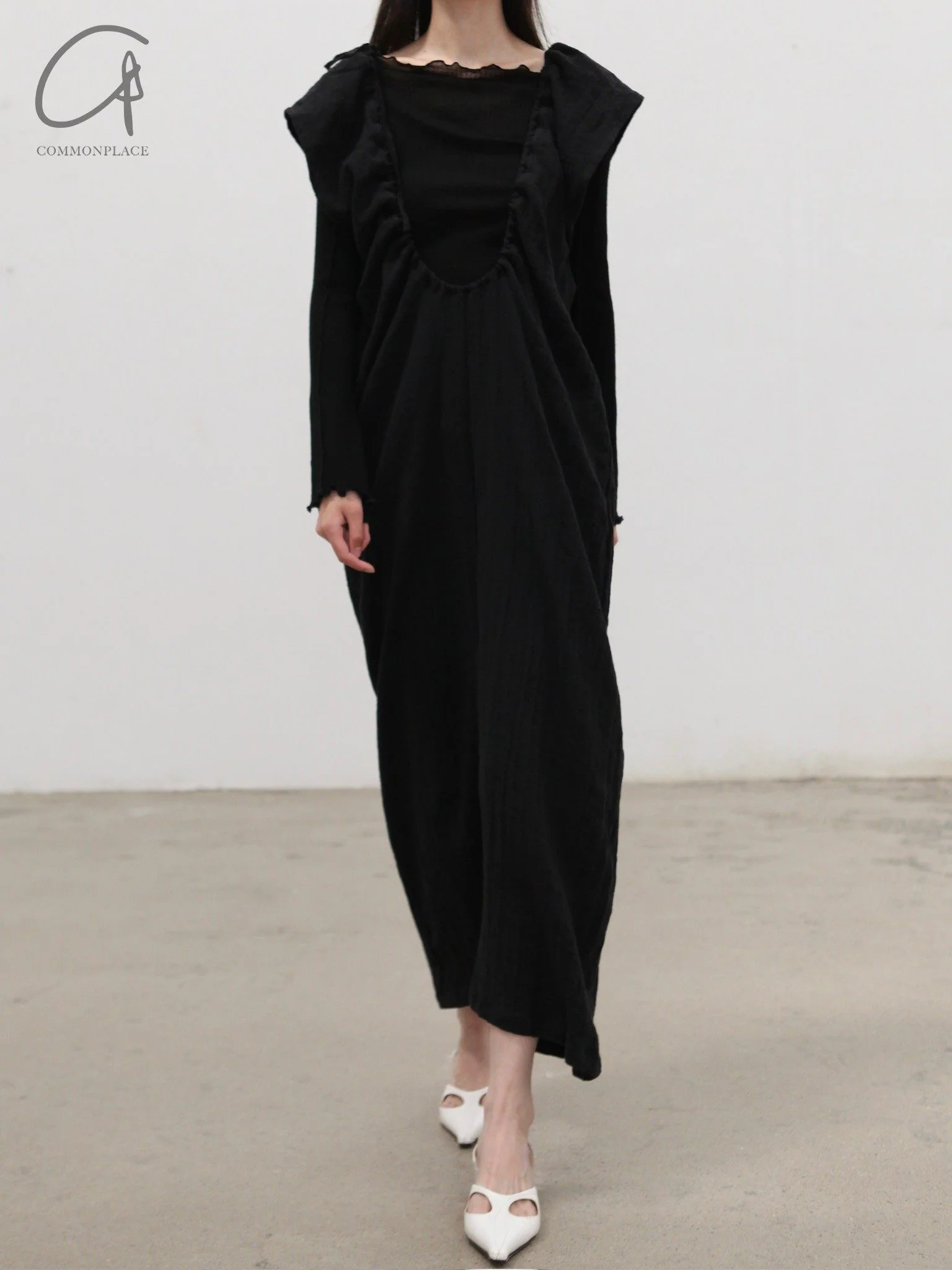 BASERANGE 25 Early Spring MAX Dress Portugal BAS-DRMX-LC-SP25-HEI Black - Image 8