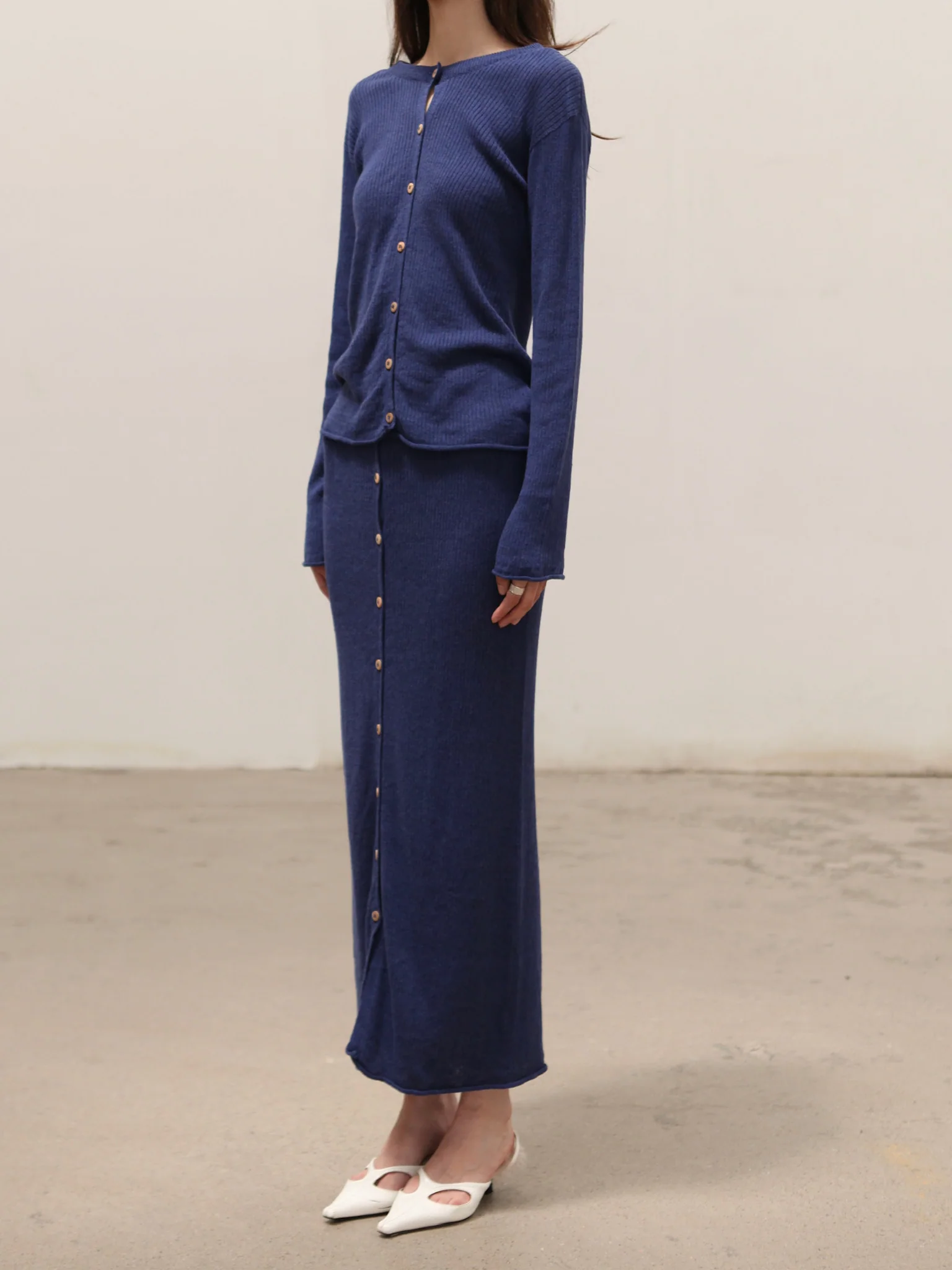BASERANGE 25 Spring/Summer Drip Skirt/Cardigan Portugal BAS-KDRC-LI-SU25-MEZ BLUE Cardigan (DRDR) - Image 4