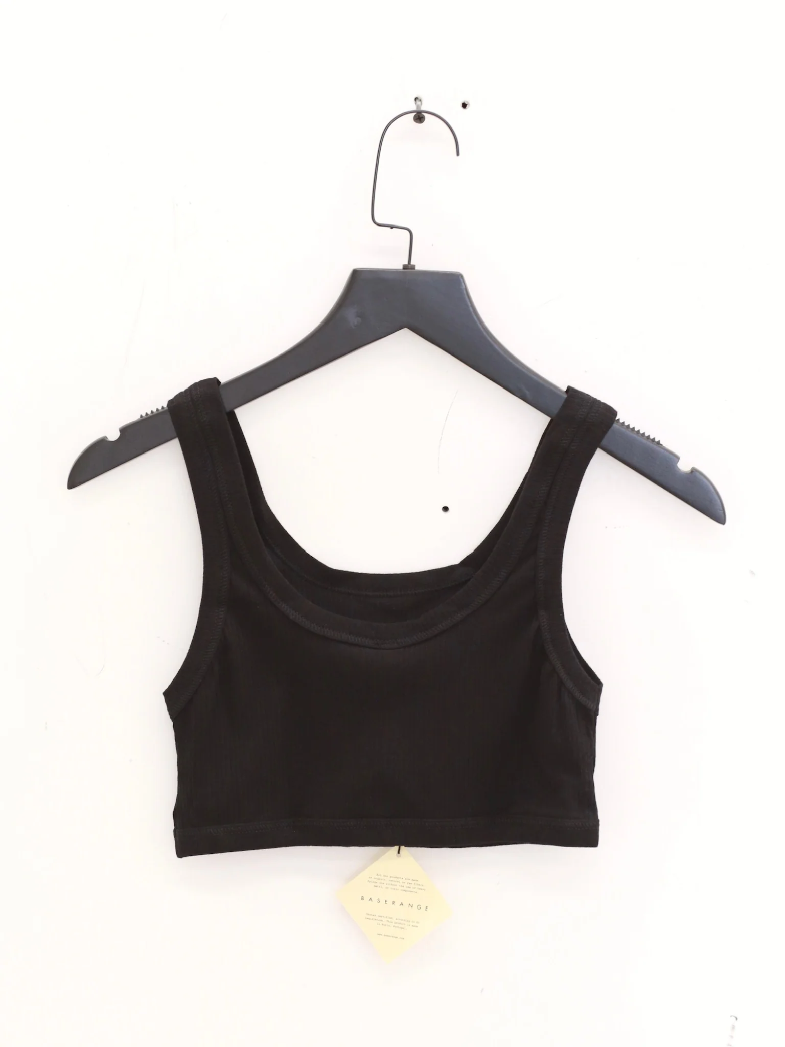 BASERANGE 25 Spring/Summer French organic cotton heart-shaped corset vest BAS-BRHE-RB-000-Black - Image 4