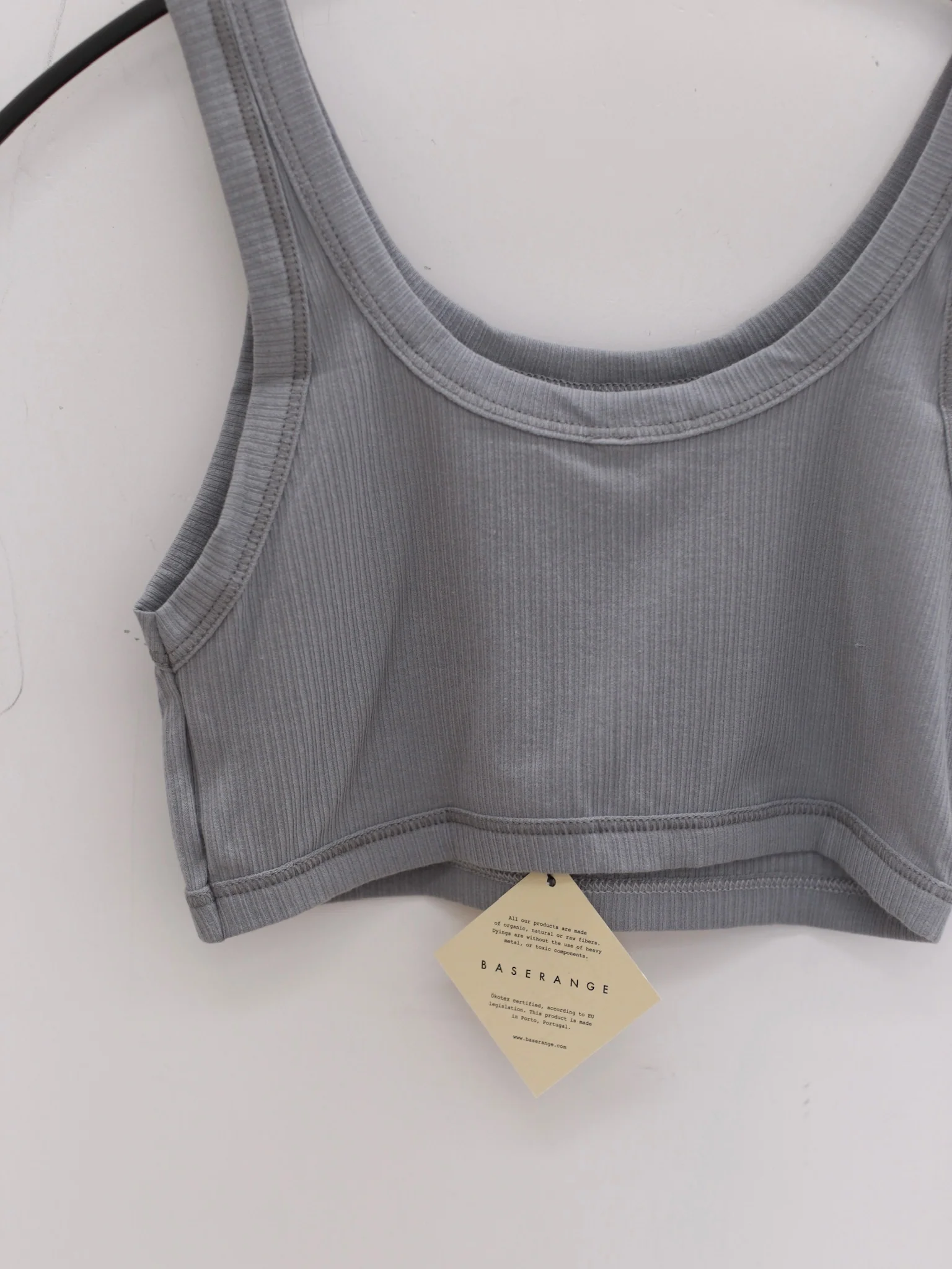 BASERANGE 25 Spring/Summer French organic cotton heart-shaped corset vest BAS-BRHE-RB-SP25-BOW BLUE - Image 4