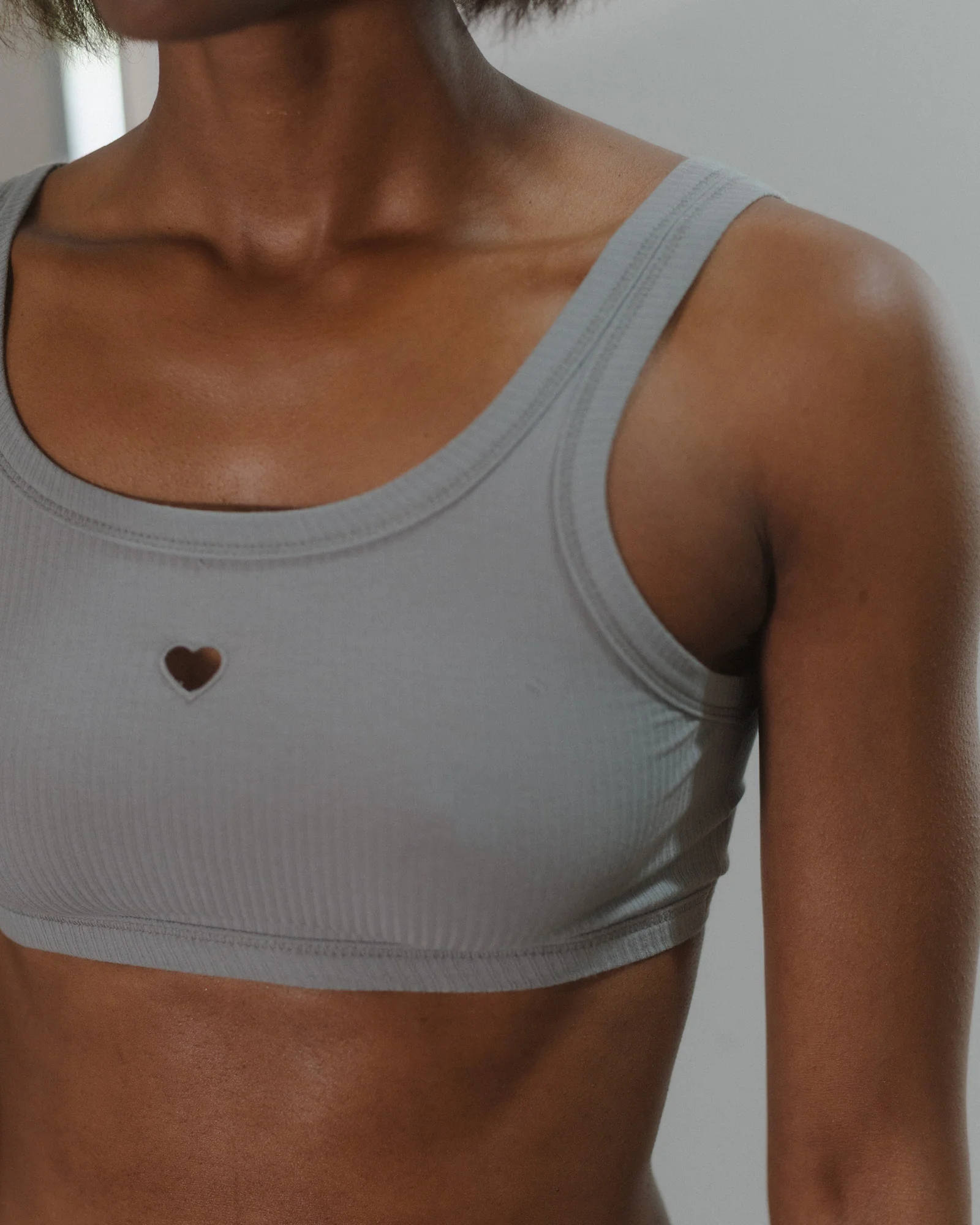 BASERANGE 25 Spring/Summer French organic cotton heart-shaped corset vest BAS-BRHE-RB-SP25-BOW BLUE - Image 5