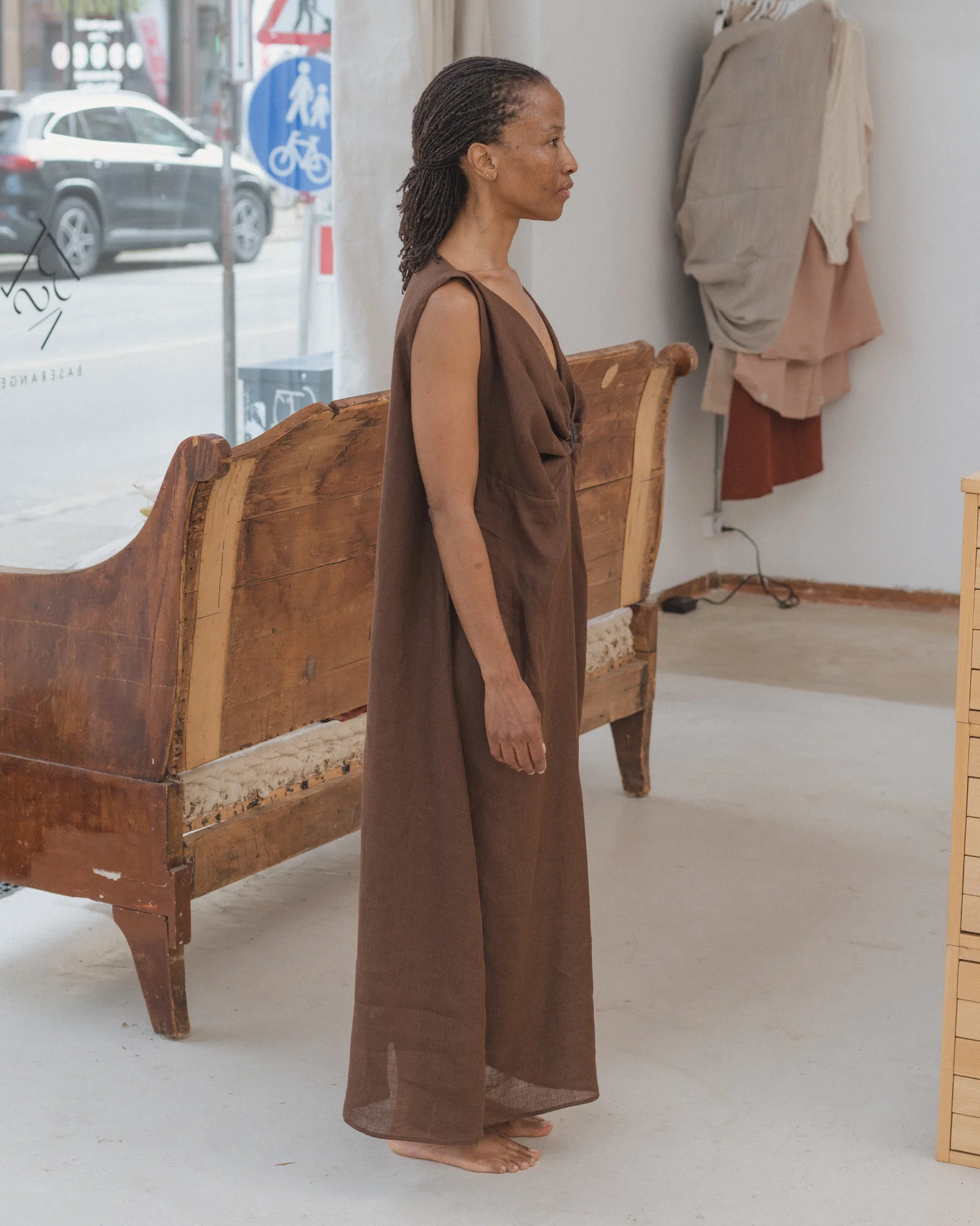 BASERANGE 25 Spring/Summer SEPIA Dress Portugal BAS-DRSE-LI-SU25-BAKKE BROWN - Image 15