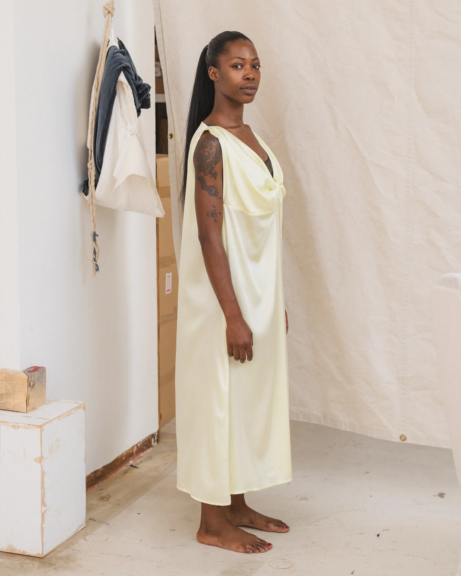 BASERANGE 25 Spring/Summer SEPIA Dress Portugal BAS-DRSE-SS-SU25-LIME GREEN - Image 14