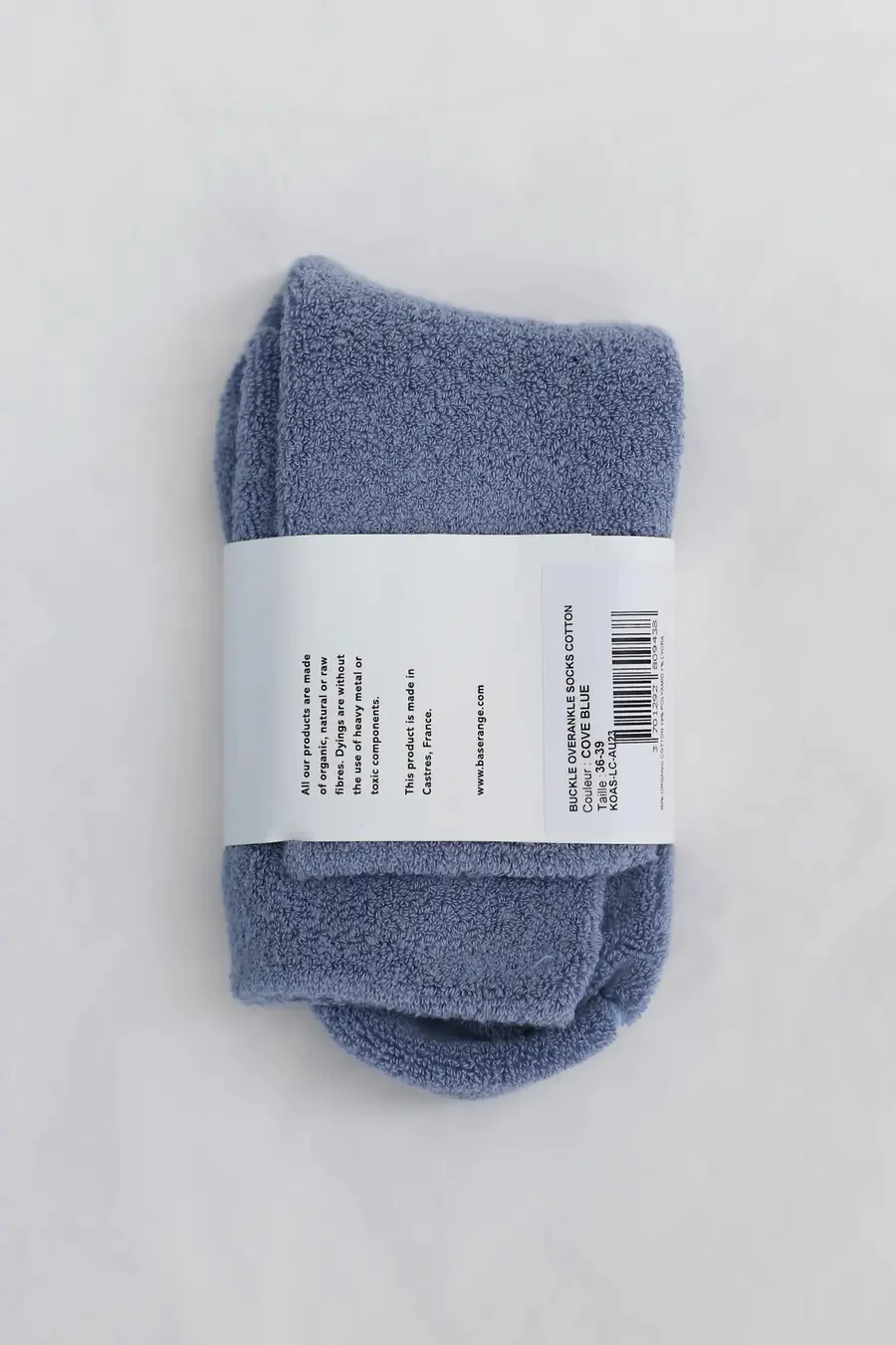 BASERANGE anti-wrinkle insole cotton socks KOAS-LC-AU23 sea blue（KOK） - Image 2