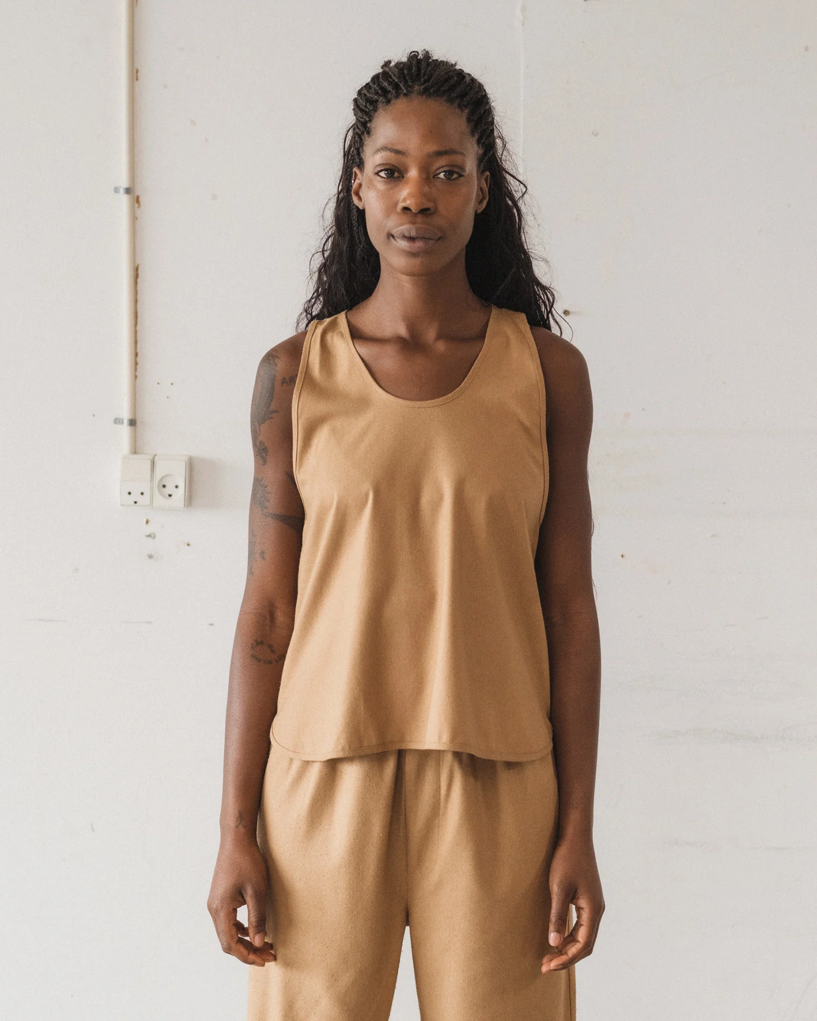 BASERANGE Apron Tops Vests BAS-TOAP-WS-000-BATH BROWN - Image 10