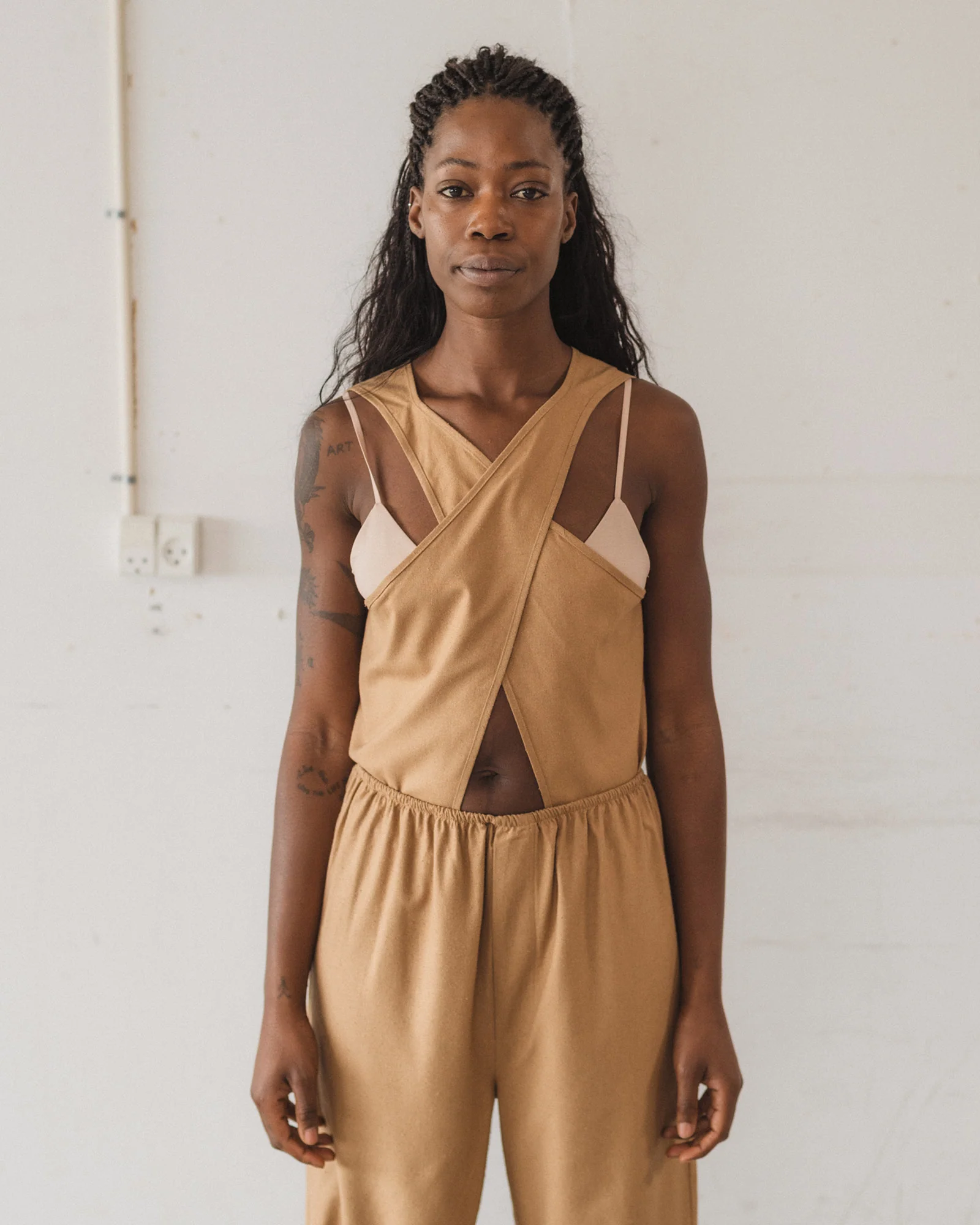 BASERANGE Apron Tops Vests BAS-TOAP-WS-000-BATH BROWN - Image 9