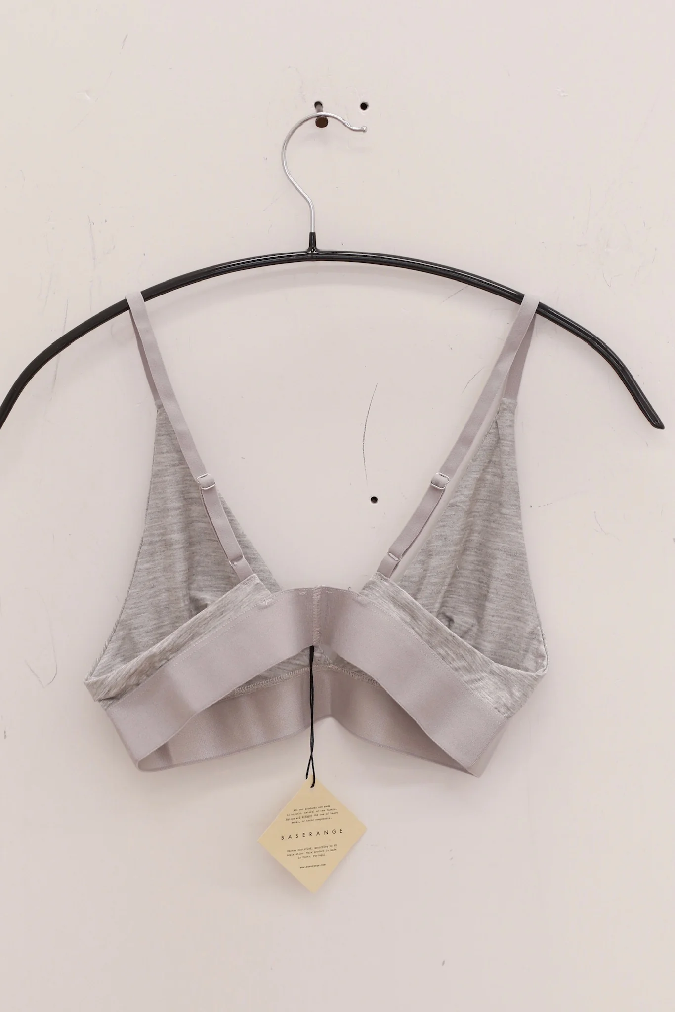BASERANGE Bamboo fiber and cotton without steel ring wide brim bra series collection soft underwear France BAS-BRTR-BA-SU25-GREY MELANGE - Image 2
