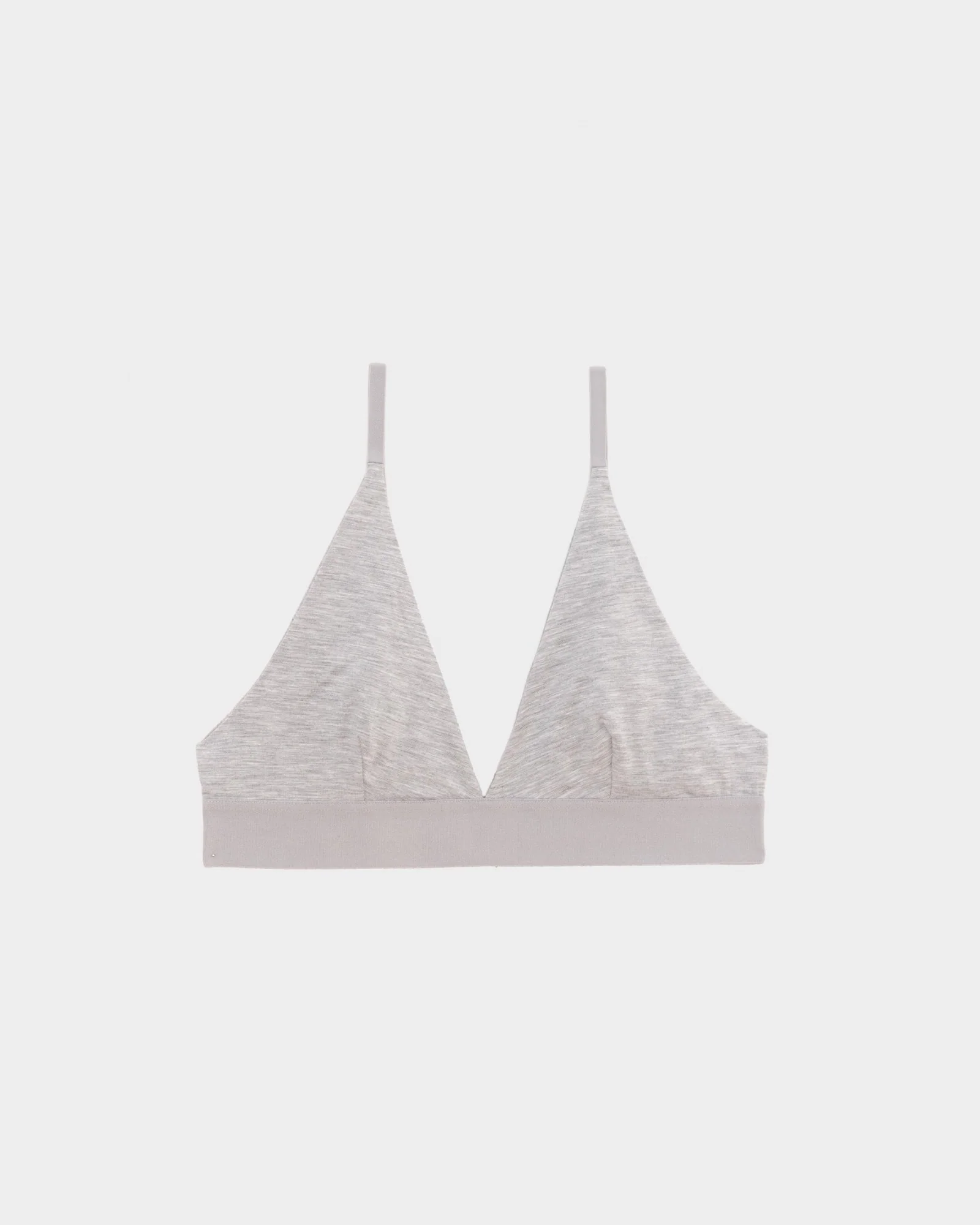 BASERANGE Bamboo fiber and cotton without steel ring wide brim bra series collection soft underwear France BAS-BRTR-BA-SU25-GREY MELANGE - Image 3