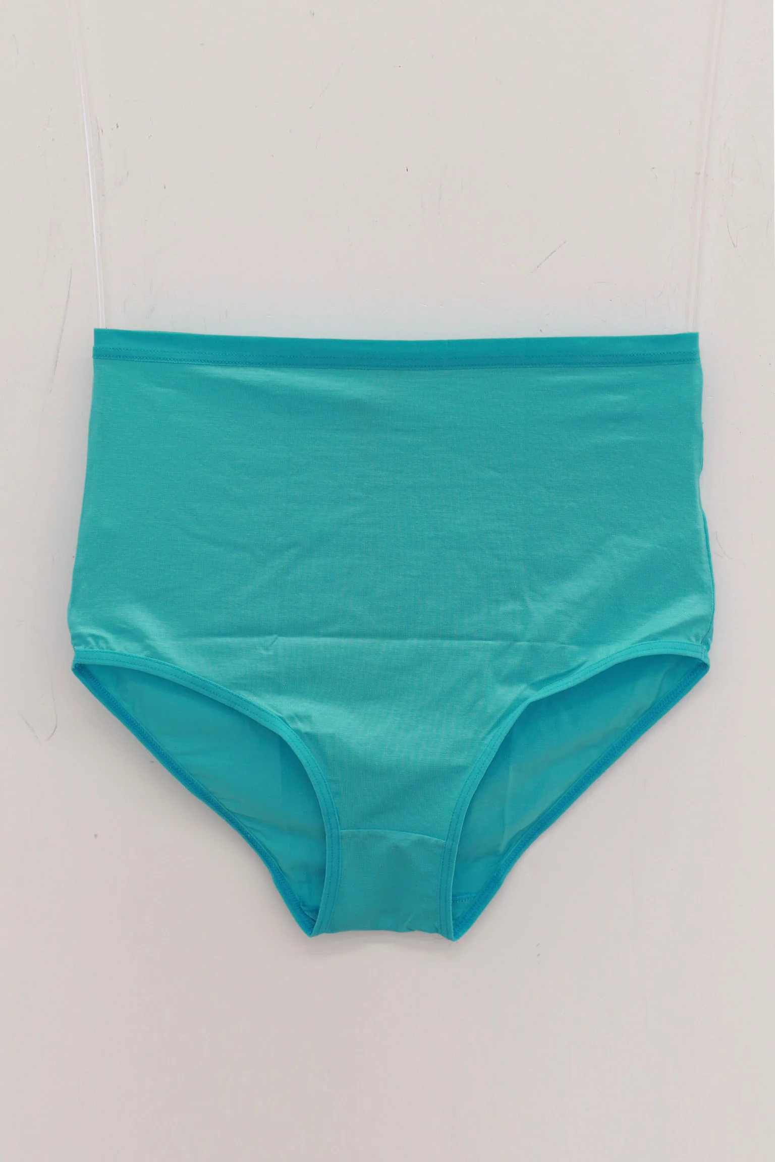 BASERANGE Bamboo fiber high waist flared briefs France BAS-UNHW-BL-SP25-CHARLES TURQUOISE