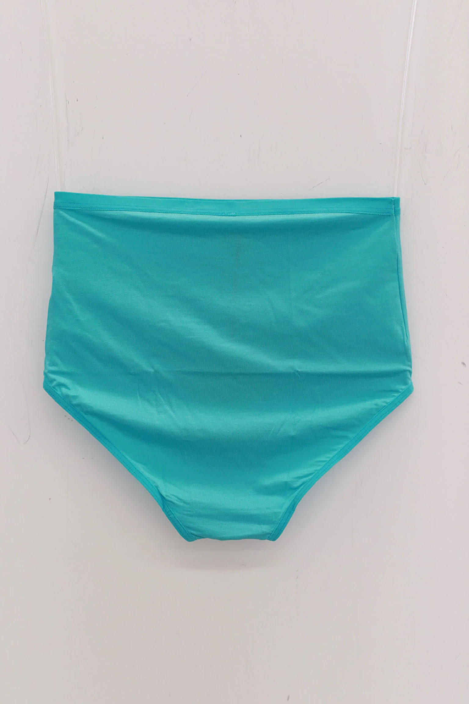 BASERANGE Bamboo fiber high waist flared briefs France BAS-UNHW-BL-SP25-CHARLES TURQUOISE - Image 2