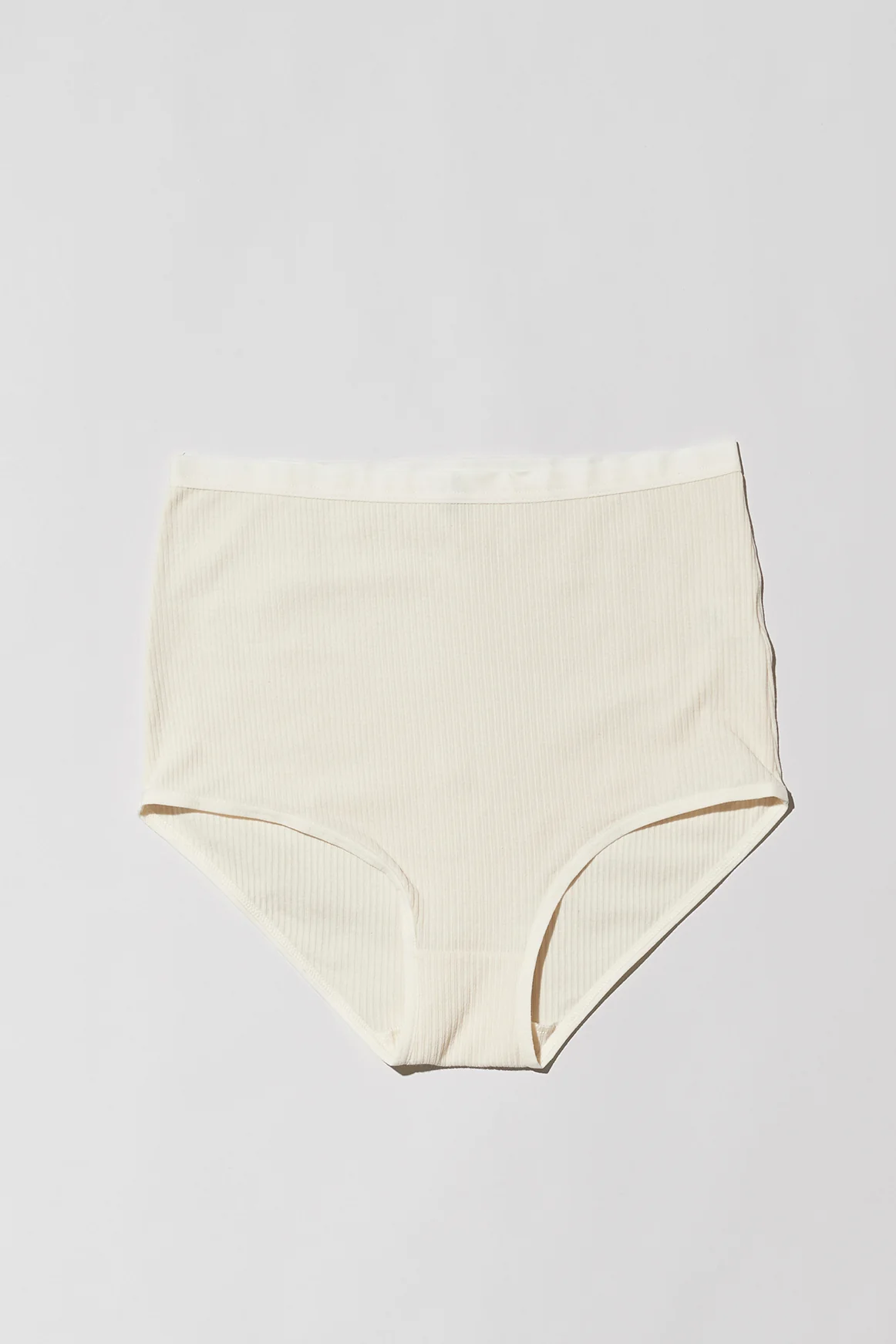 BASERANGE Bamboo Fiber High-Waisted Flared Briefs (France) BAS-UNHW-RB-000-Off White