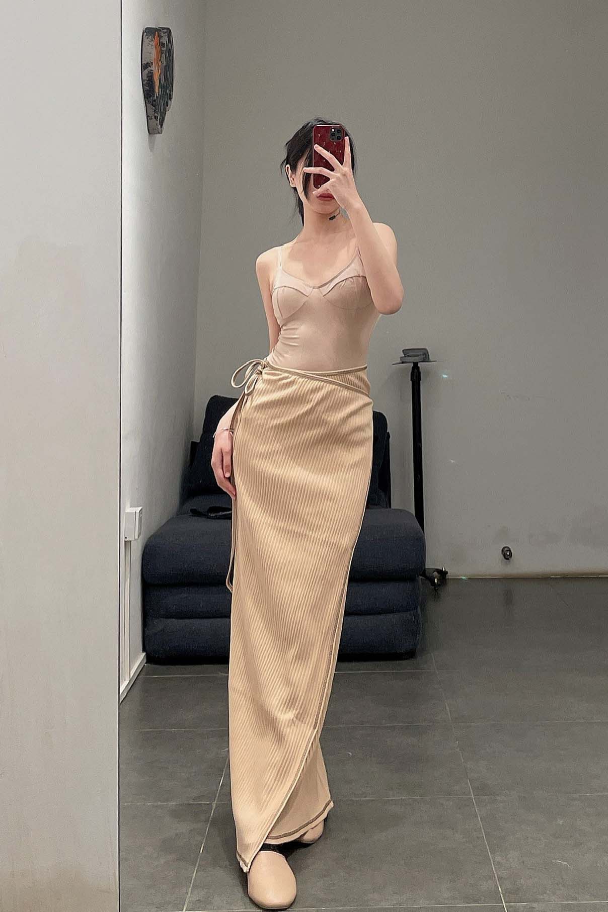 BASERANGE brigg ribbed skirt SKBR-RIB-SP22 COCHLEA (SKBR-RIB-WI21) beige - Image 12