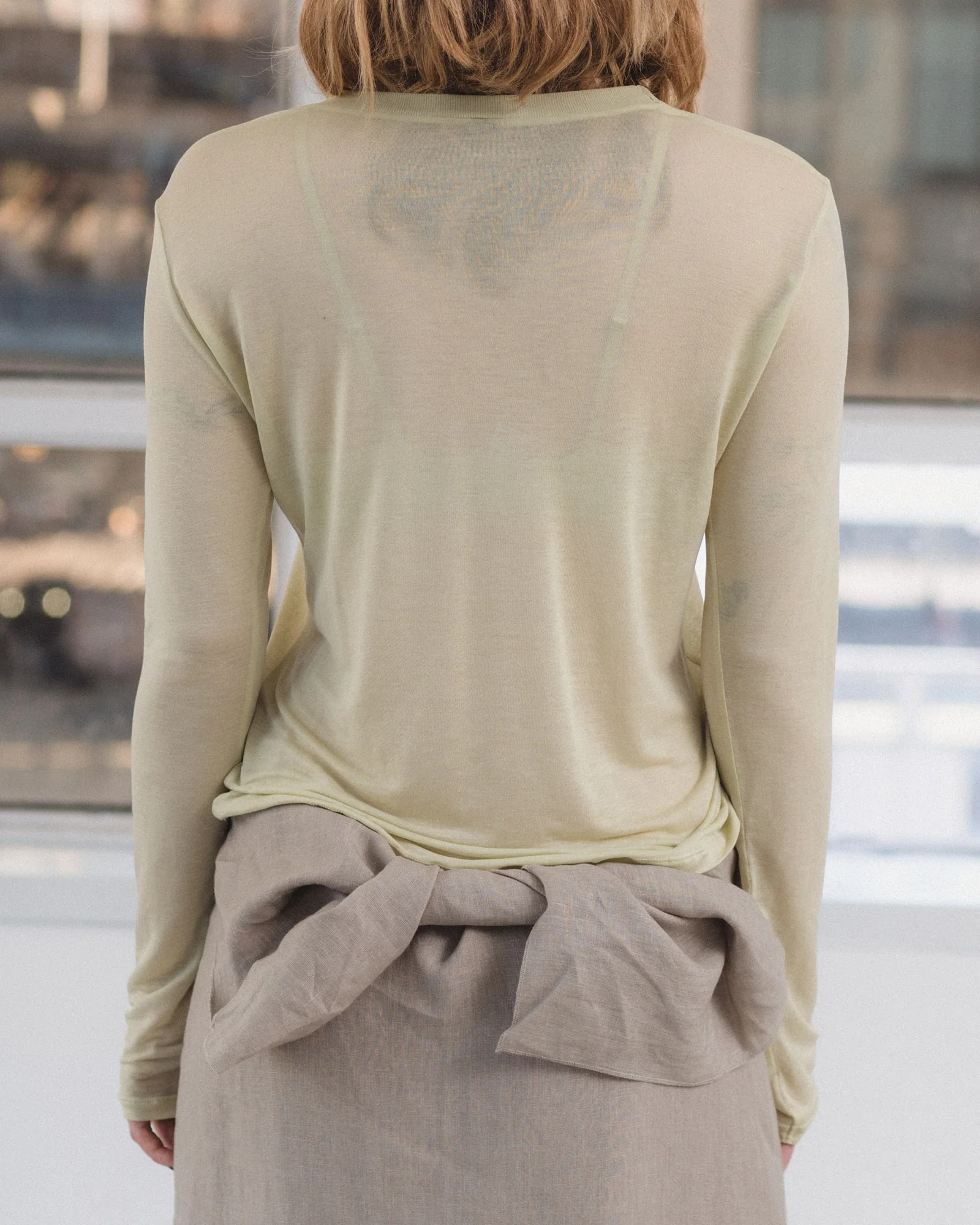 BASERANGE Classic Bamboo Fiber and Cotton Long Sleeve T-Shirt Collection Crew Neck Base Shirt French BAS-TTLS-BL-AU25-PIER GREEN (TOLS-BL-000 TTLS) - Image 6