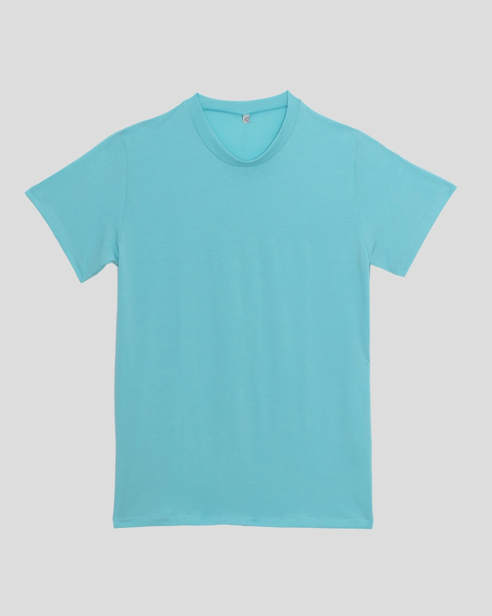BASERANGE Classic Bamboo Fiber and Cotton Slim Fit T-shirt Series Collection Round Neck Bottoming Shirt France BAS-TOCT-BL-SP25-CHARLES TURQUOISE - Image 3