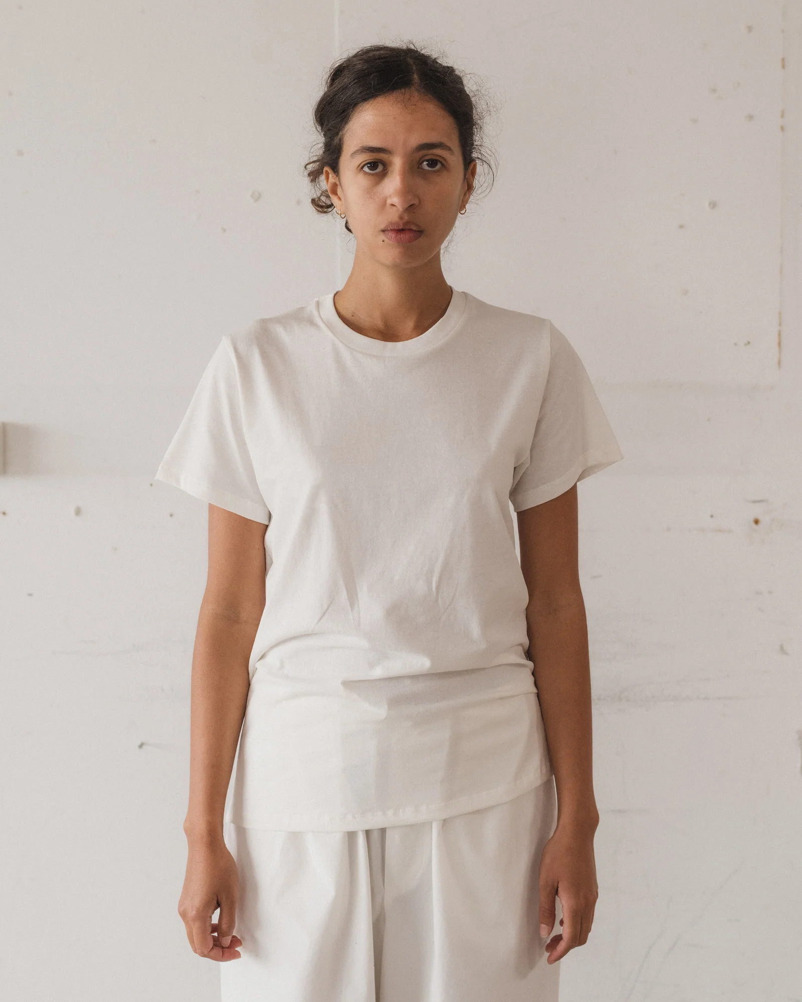 BASERANGE Classic Bamboo Fiber and Cotton Slim Fit T-shirt Series Collection Round Neck Bottoming Shirt France BAS-TOCT-CO-000-UNDYED - Image 6