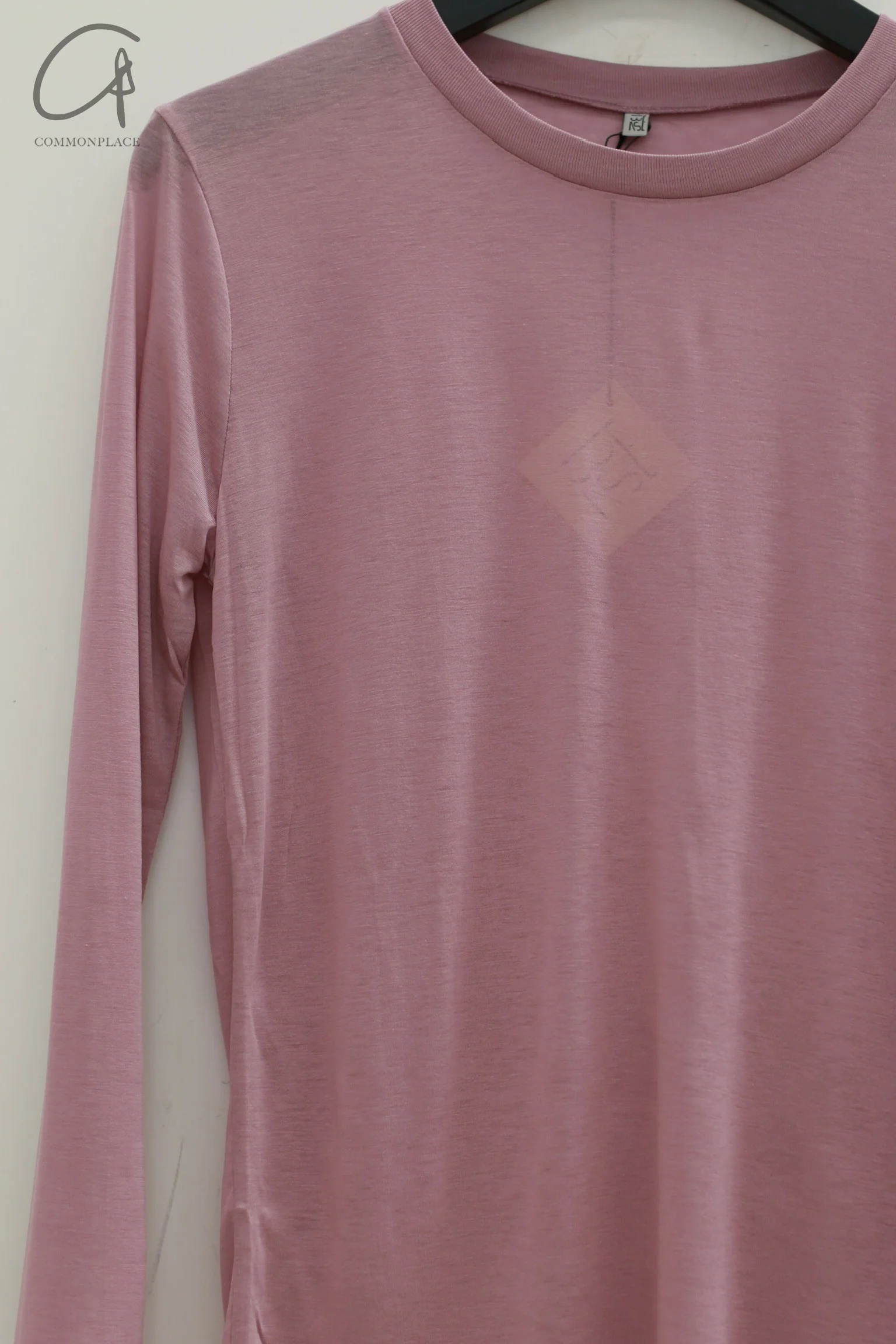 BASERANGE Classic Bamboo Fiber Bamboo Cotton Long Sleeve T-Shirt Series Collection Round Neck Bottoming Shirt France BAS-TOLS-BL-AU24-ZI Purple - Image 2