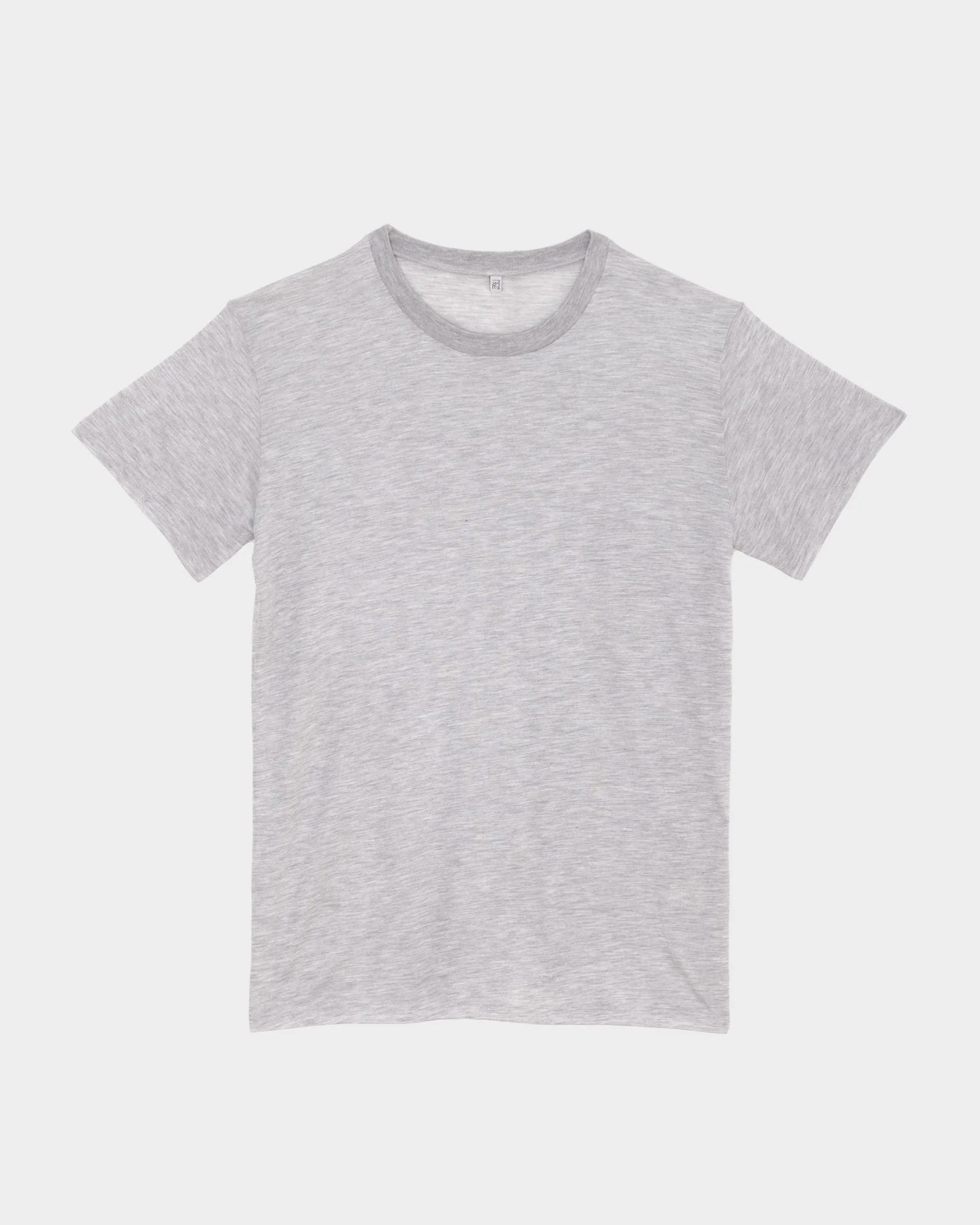BASERANGE Classic Bamboo Fiber Bamboo Cotton Long Sleeve T-Shirt Collection Round Neck Bottoming Shirt France BAS-TOLS-BA-SU25-GREY MELANGE TOLS-BL-000 - Image 3
