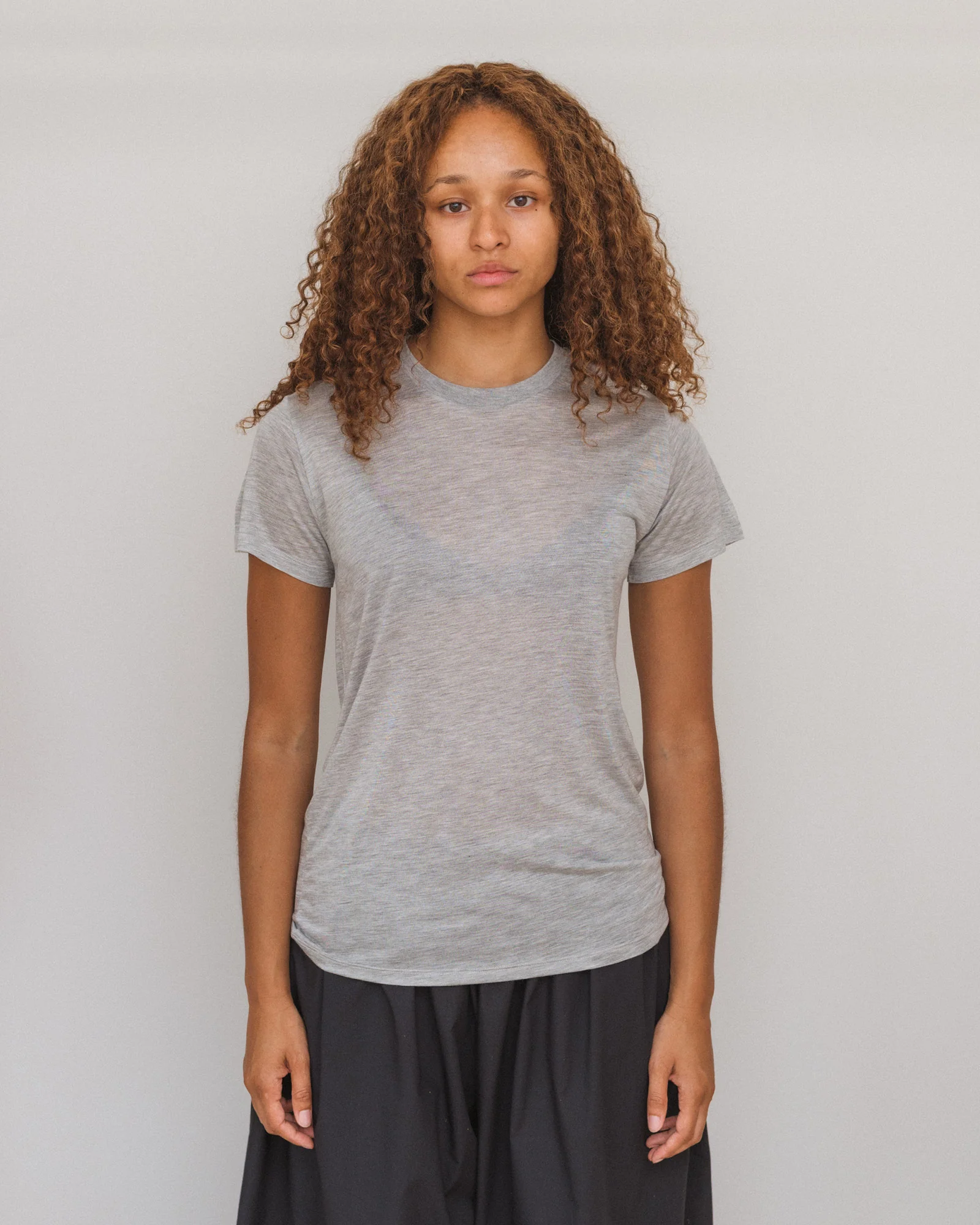 BASERANGE Classic Bamboo Fiber Bamboo Cotton Long Sleeve T-Shirt Collection Round Neck Bottoming Shirt France BAS-TOLS-BA-SU25-GREY MELANGE TOLS-BL-000 - Image 6