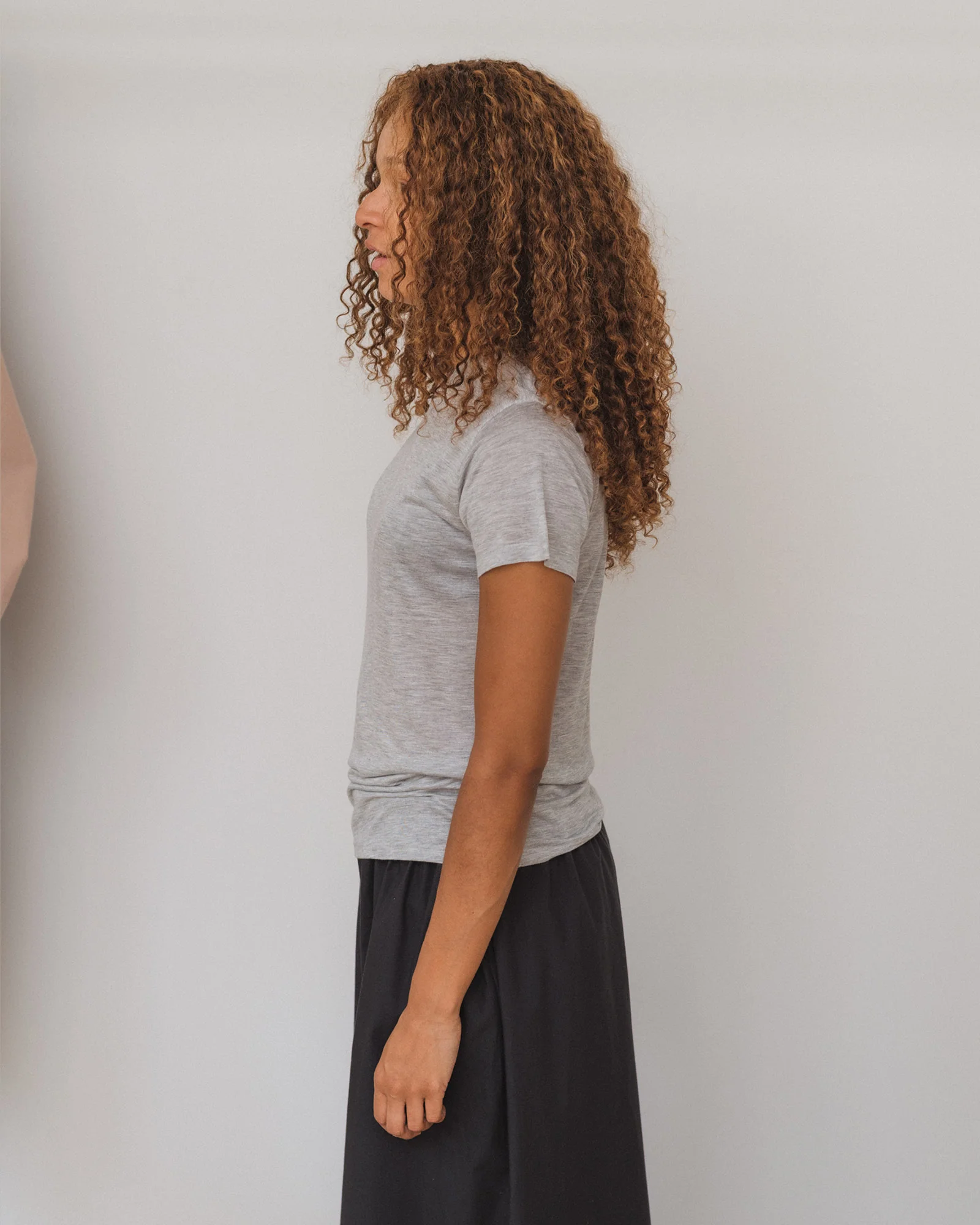 BASERANGE Classic Bamboo Fiber Bamboo Cotton Long Sleeve T-Shirt Collection Round Neck Bottoming Shirt France BAS-TOLS-BA-SU25-GREY MELANGE TOLS-BL-000 - Image 7