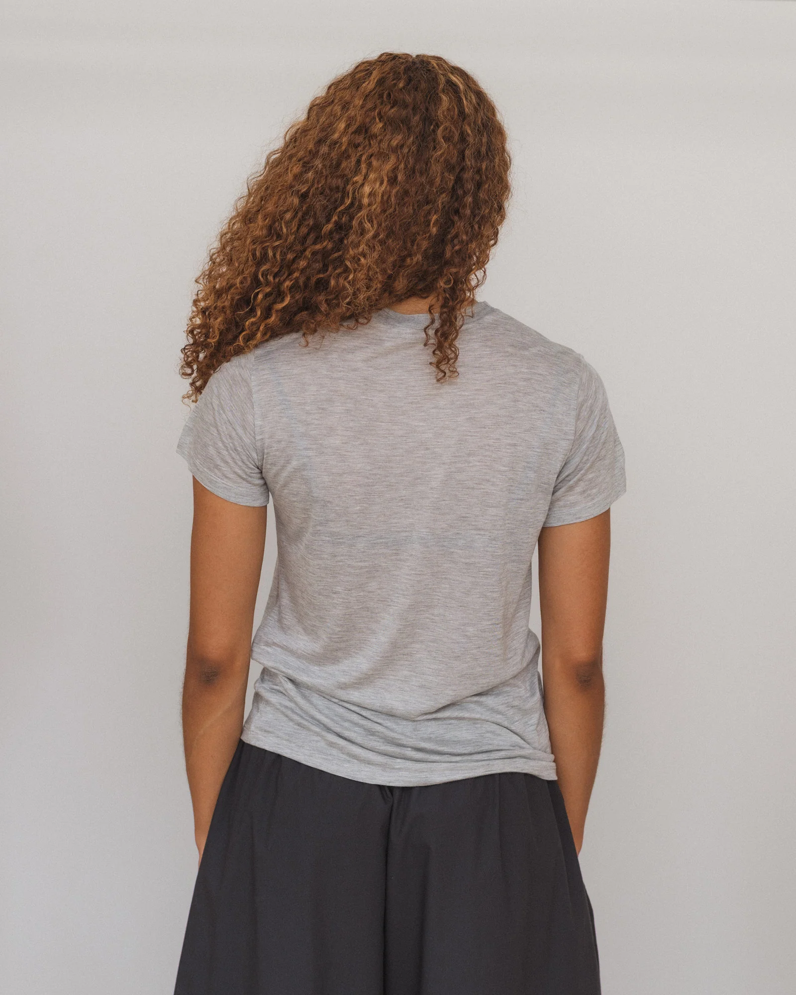 BASERANGE Classic Bamboo Fiber Bamboo Cotton Long Sleeve T-Shirt Collection Round Neck Bottoming Shirt France BAS-TOLS-BA-SU25-GREY MELANGE TOLS-BL-000 - Image 8