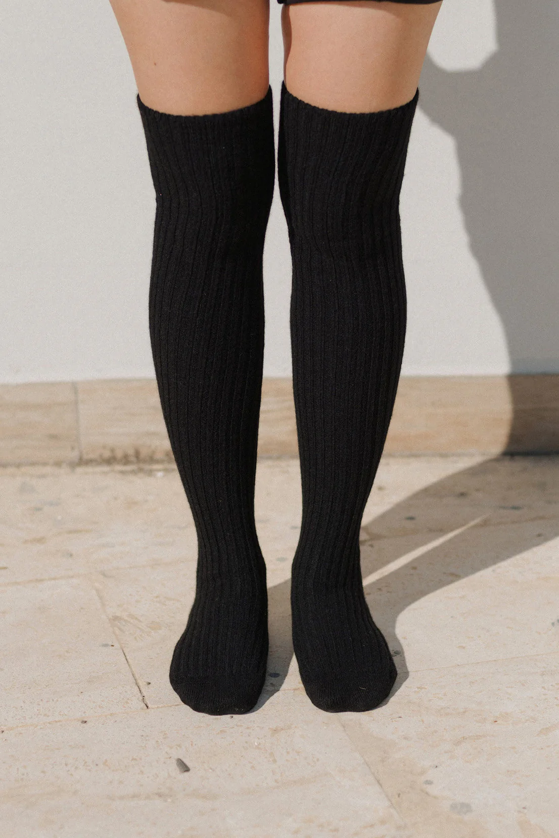 BASERANGE cotton long/mid-calf socks, KOK KTOK series, France, BAS-SOOK-RC-WI25-Black (KOK KTOK SOOK SOTOK) - Image 2